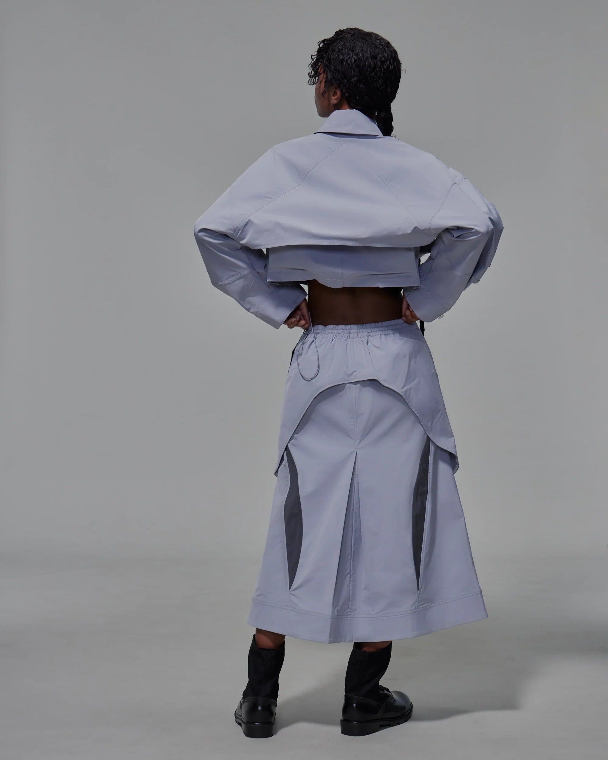 Two-layer duel-tone Maxi Skirt