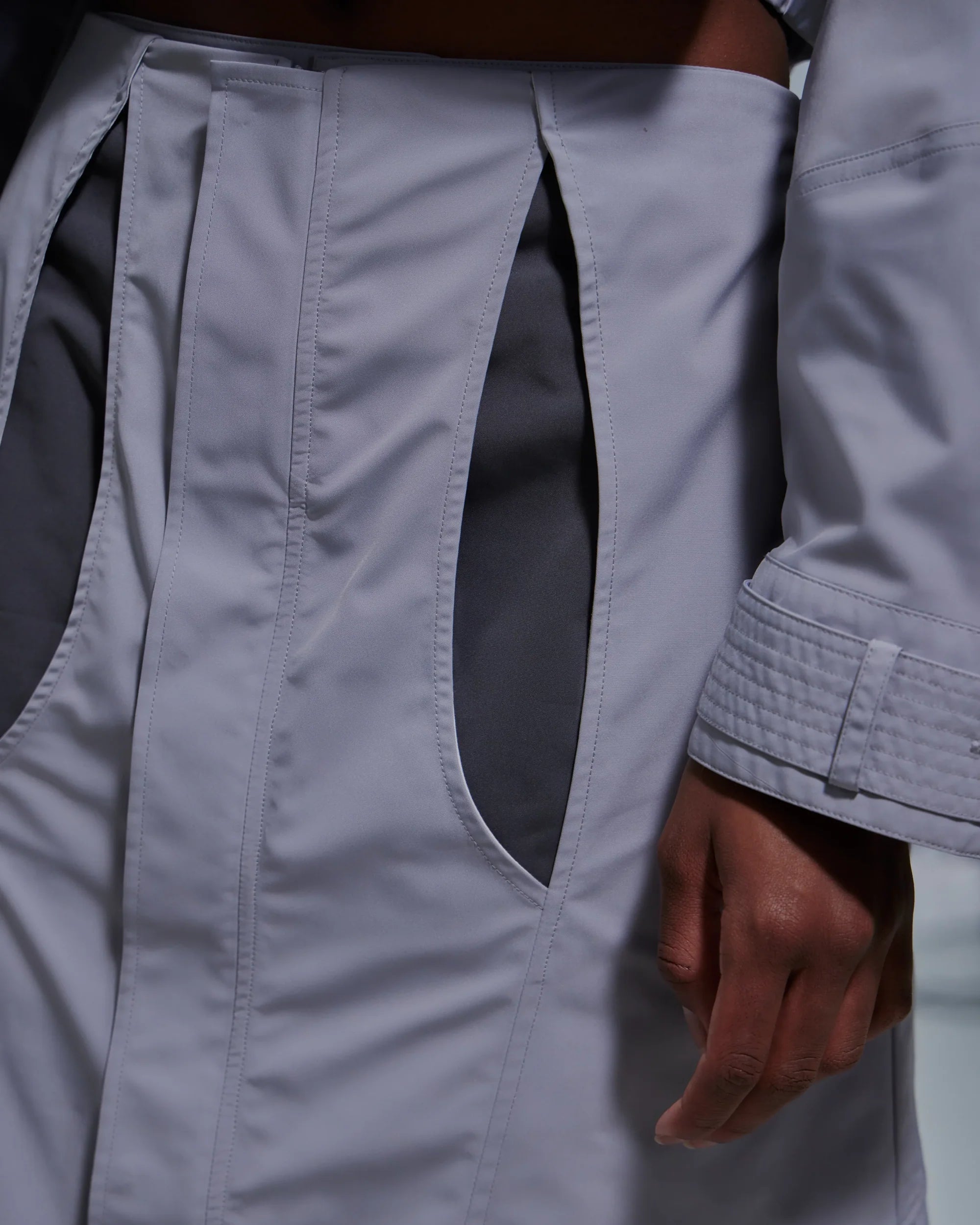 Two-layer duel-tone Maxi Skirt