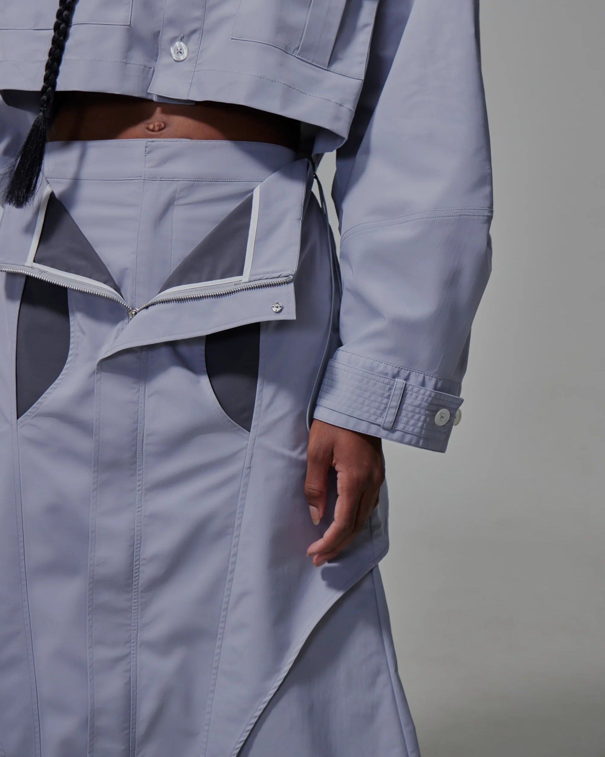 Two-layer duel-tone Maxi Skirt