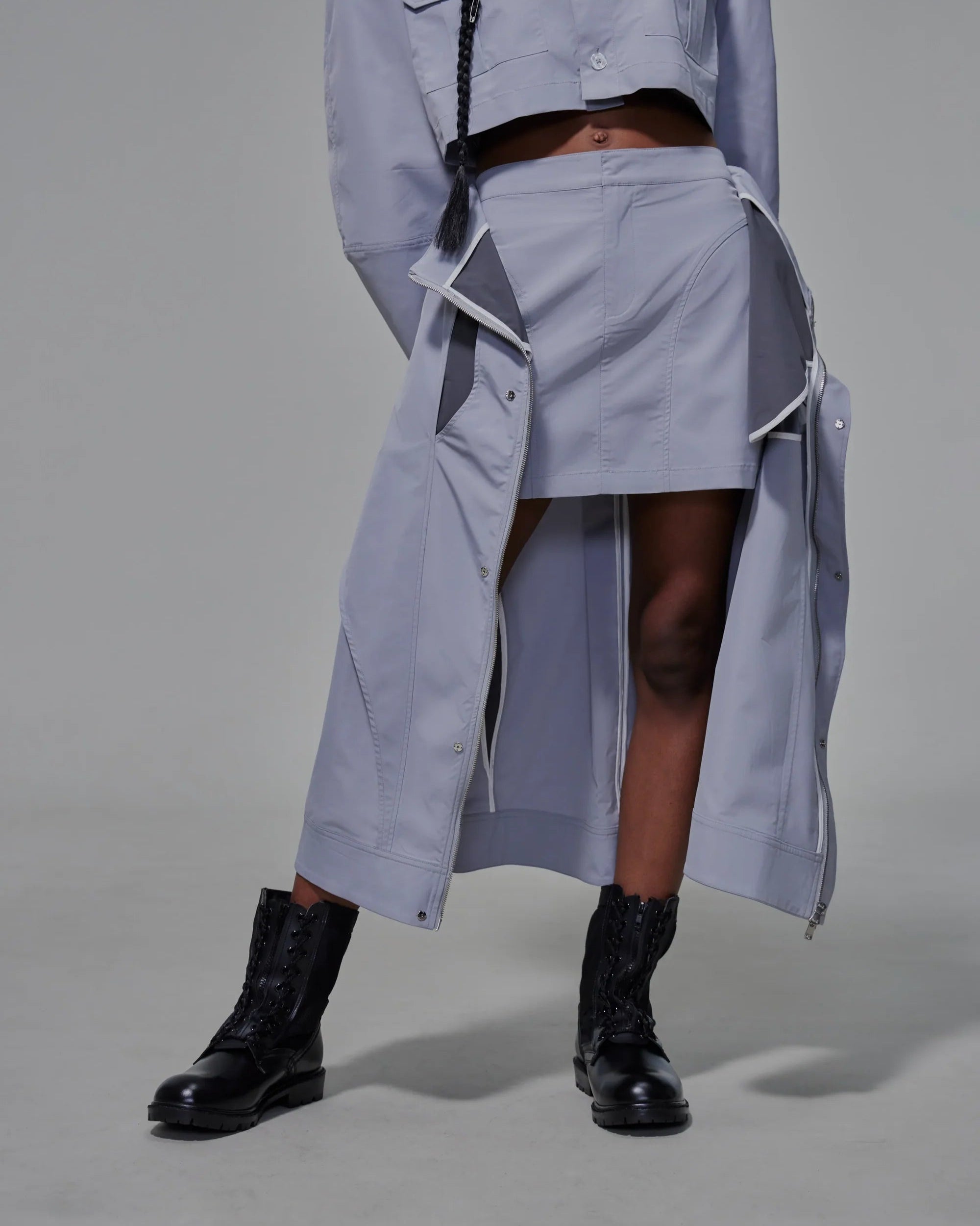 Two-layer duel-tone Maxi Skirt