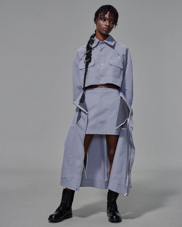 Two-layer duel-tone Maxi Skirt