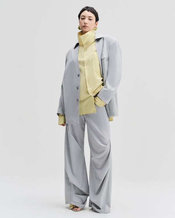 Convertible Collar Shirt | Yellow-Green