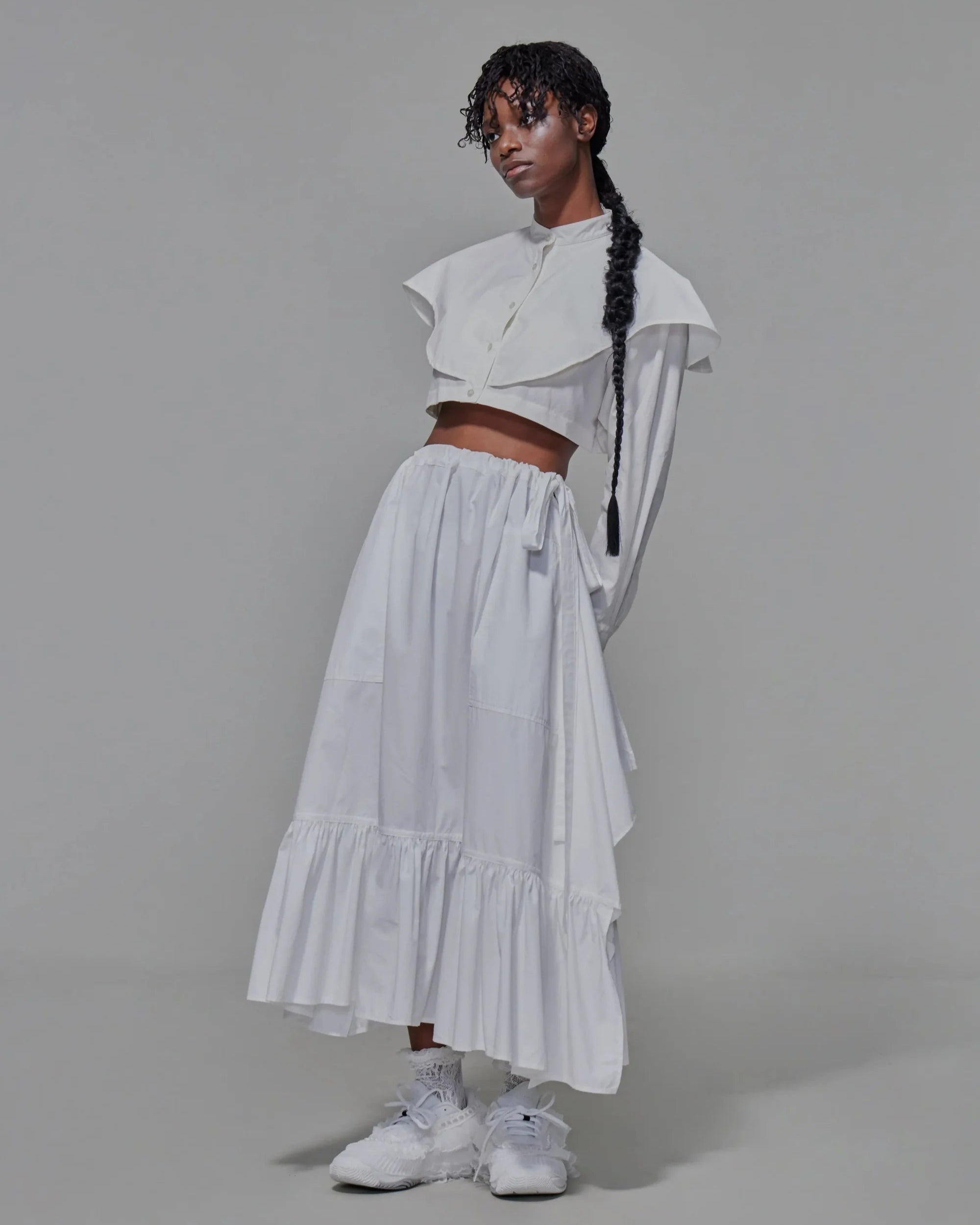 Two-way Cape Wallflower Shirt