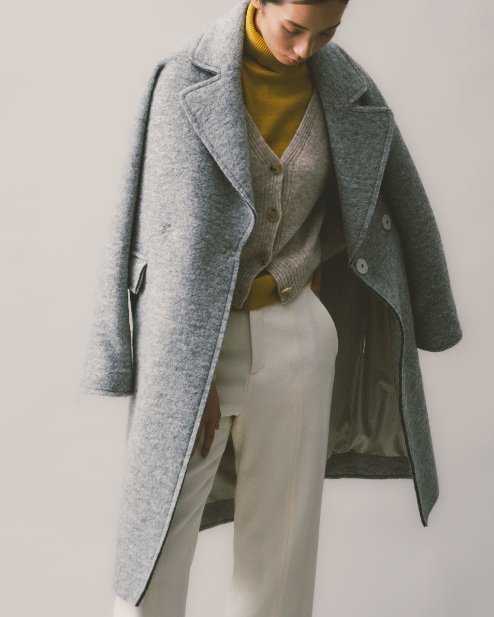 カットオフウールコート | Gray