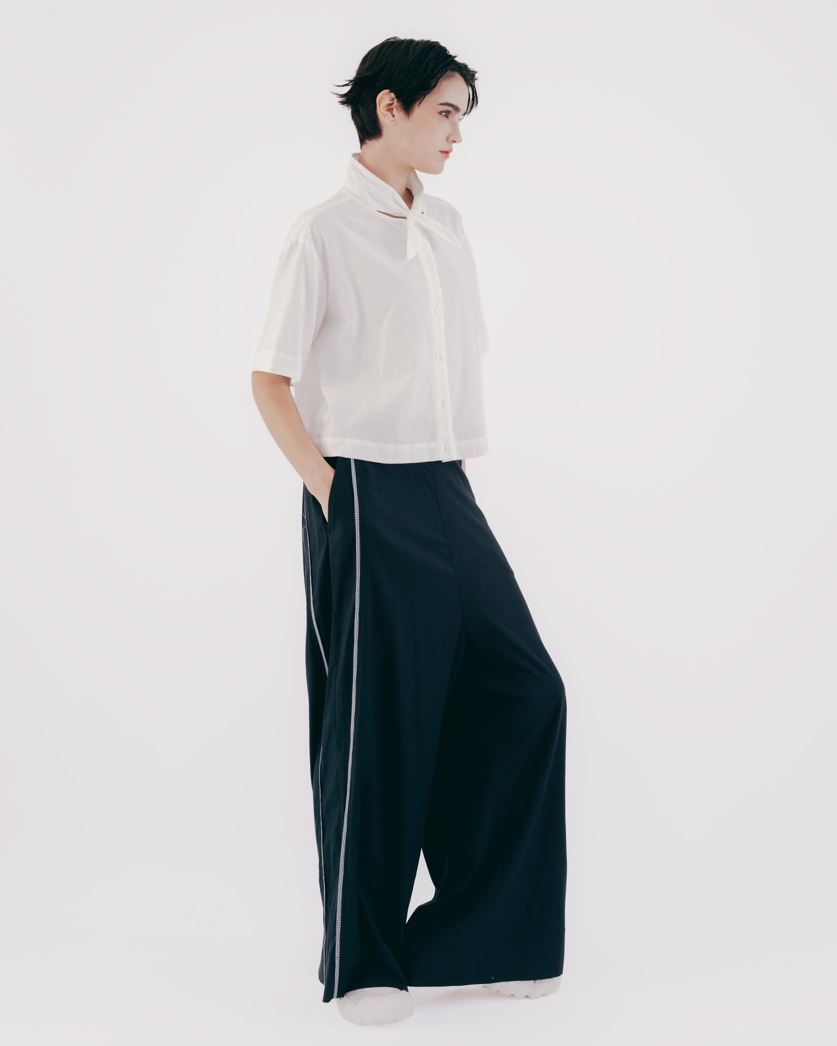 パイピング ワイドパンツ 3
