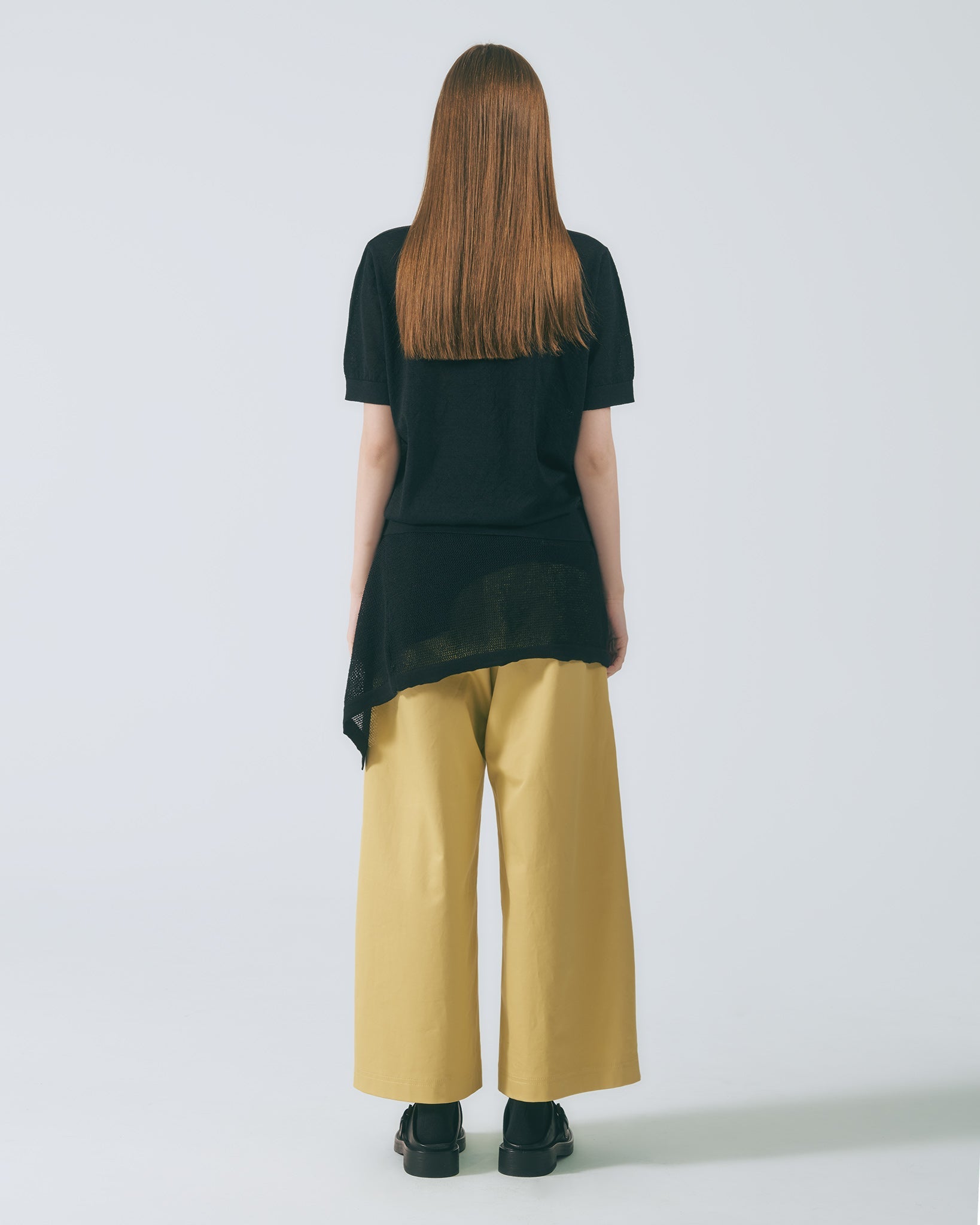 リブニットTシャツ｜black 6