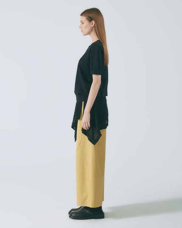 リブニットTシャツ｜black 4