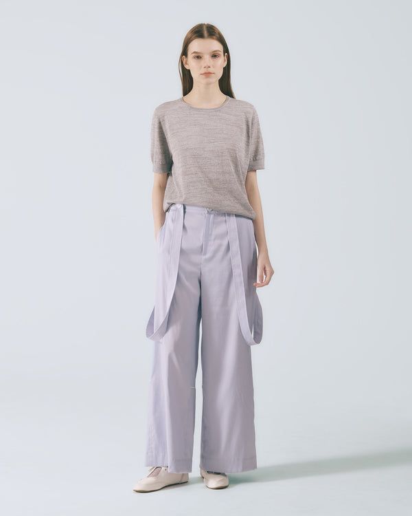 リブニットTシャツ｜light grey 3