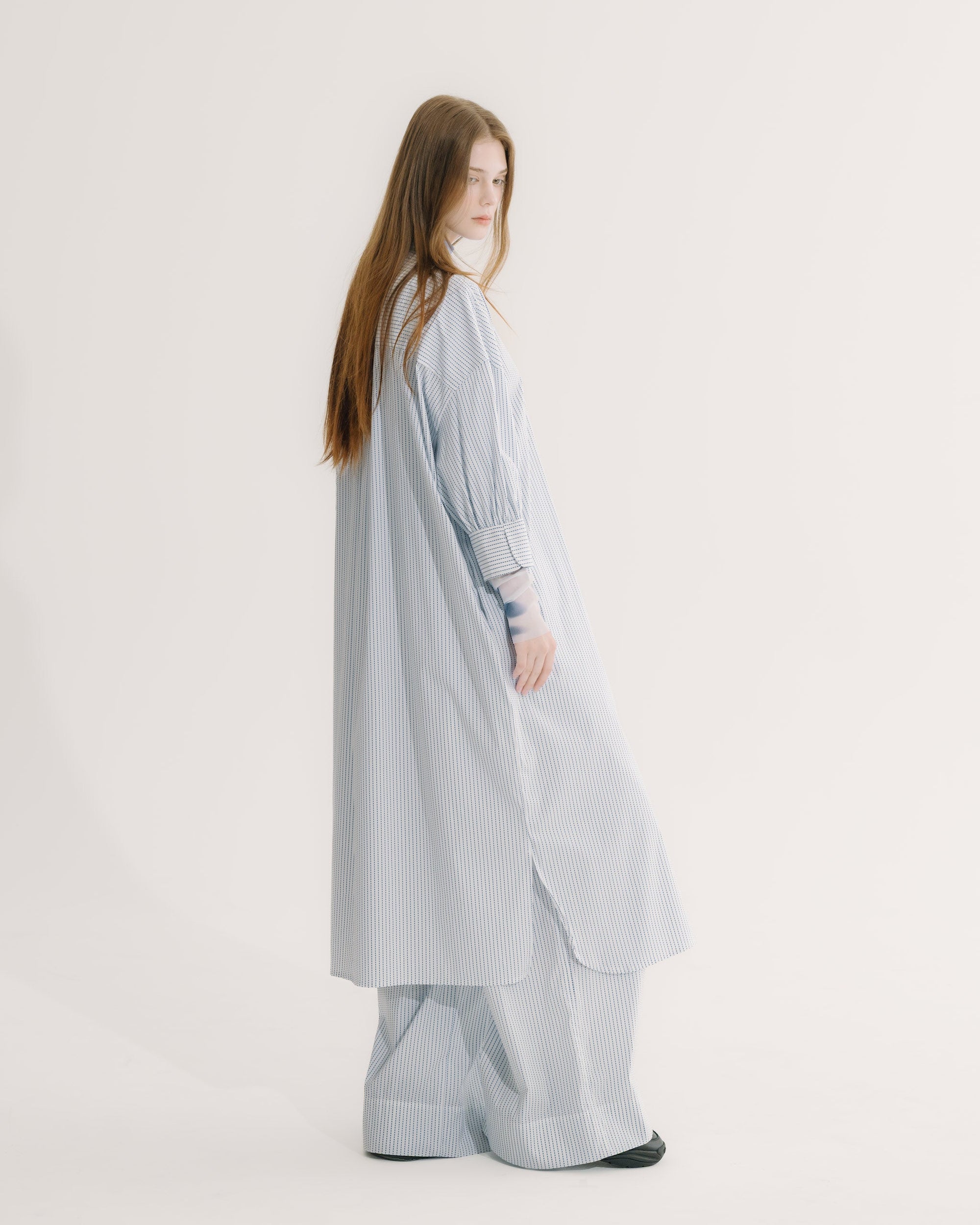 七分袖ボリュームスリーブ ロングシャツ 6