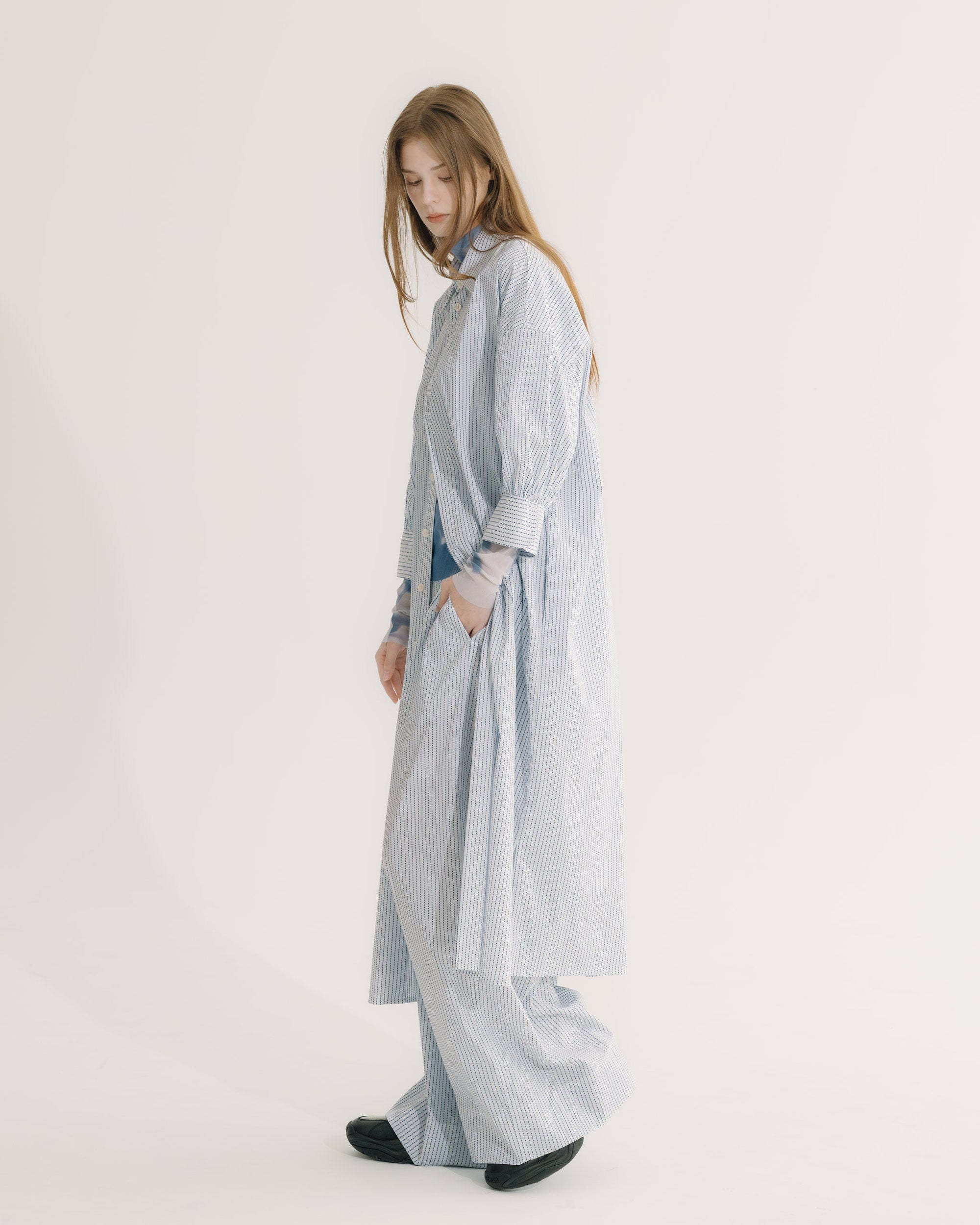 七分袖ボリュームスリーブ ロングシャツ 5
