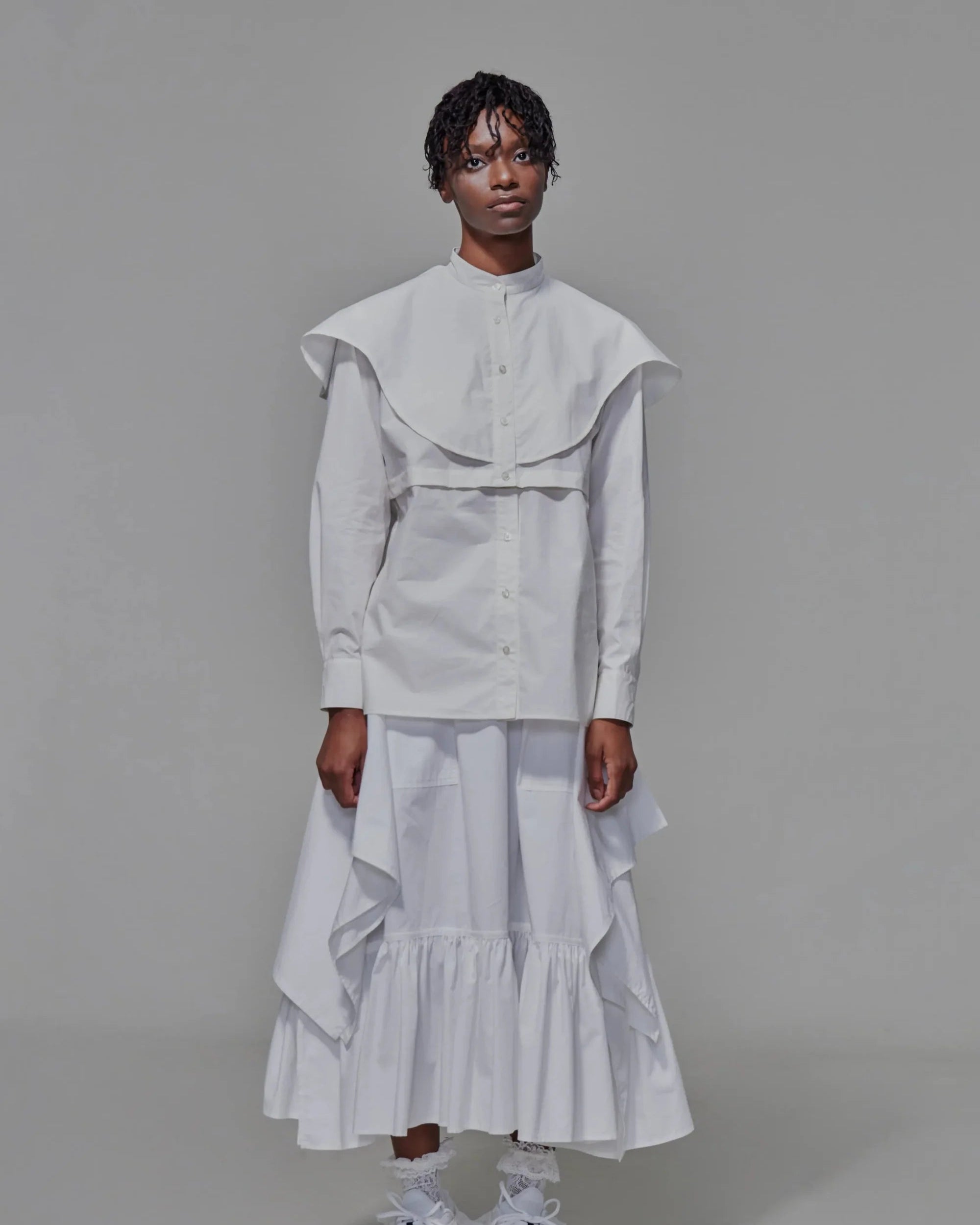 Two-way Cape Wallflower Shirt