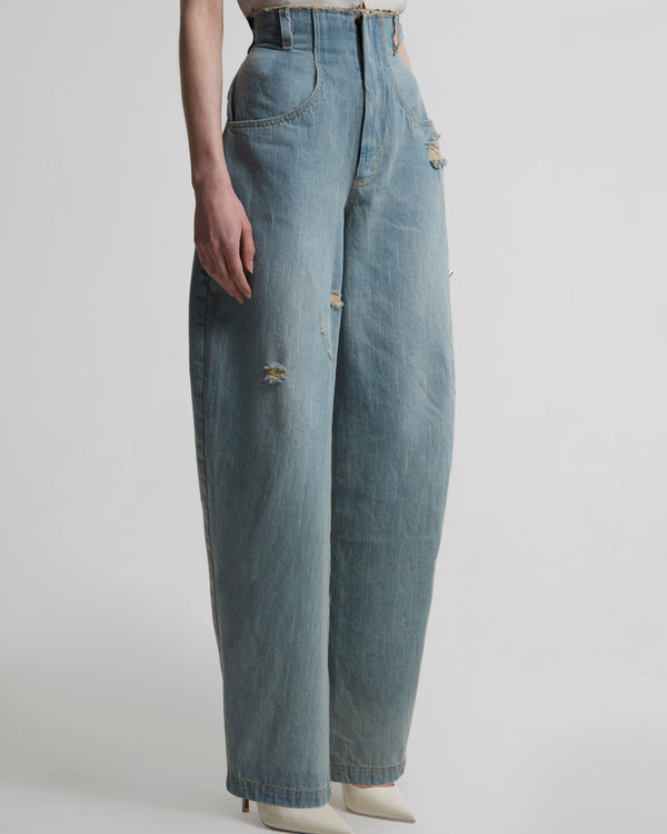 High-Rise Cocoon Jeans | Light Blue