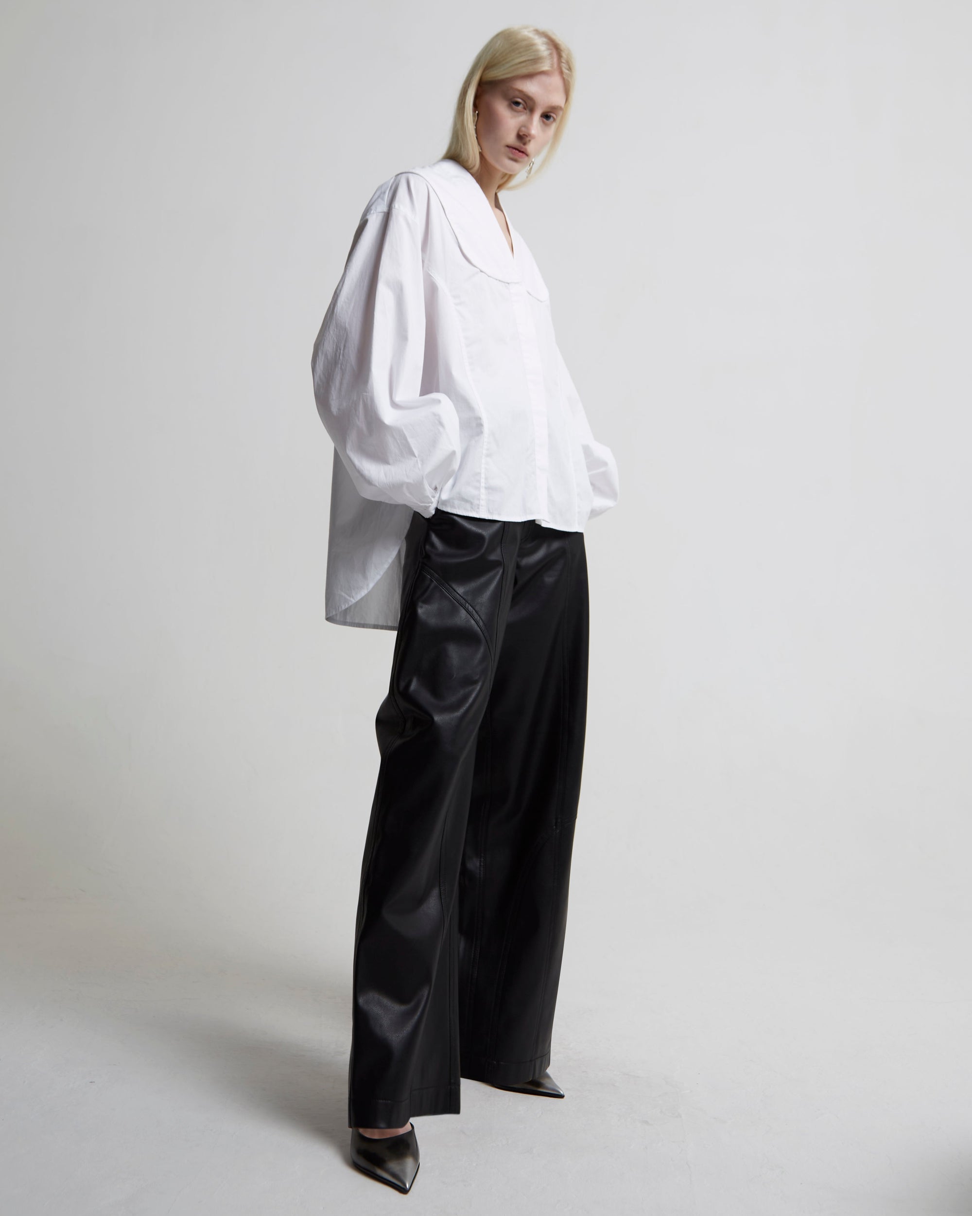 Oversized Sailor Collar Shirt