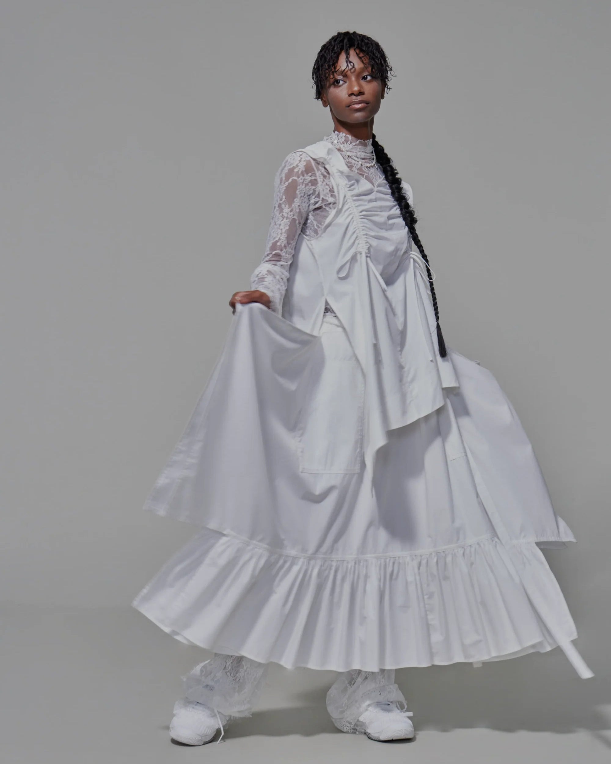 Two-piece Apron Vest | White