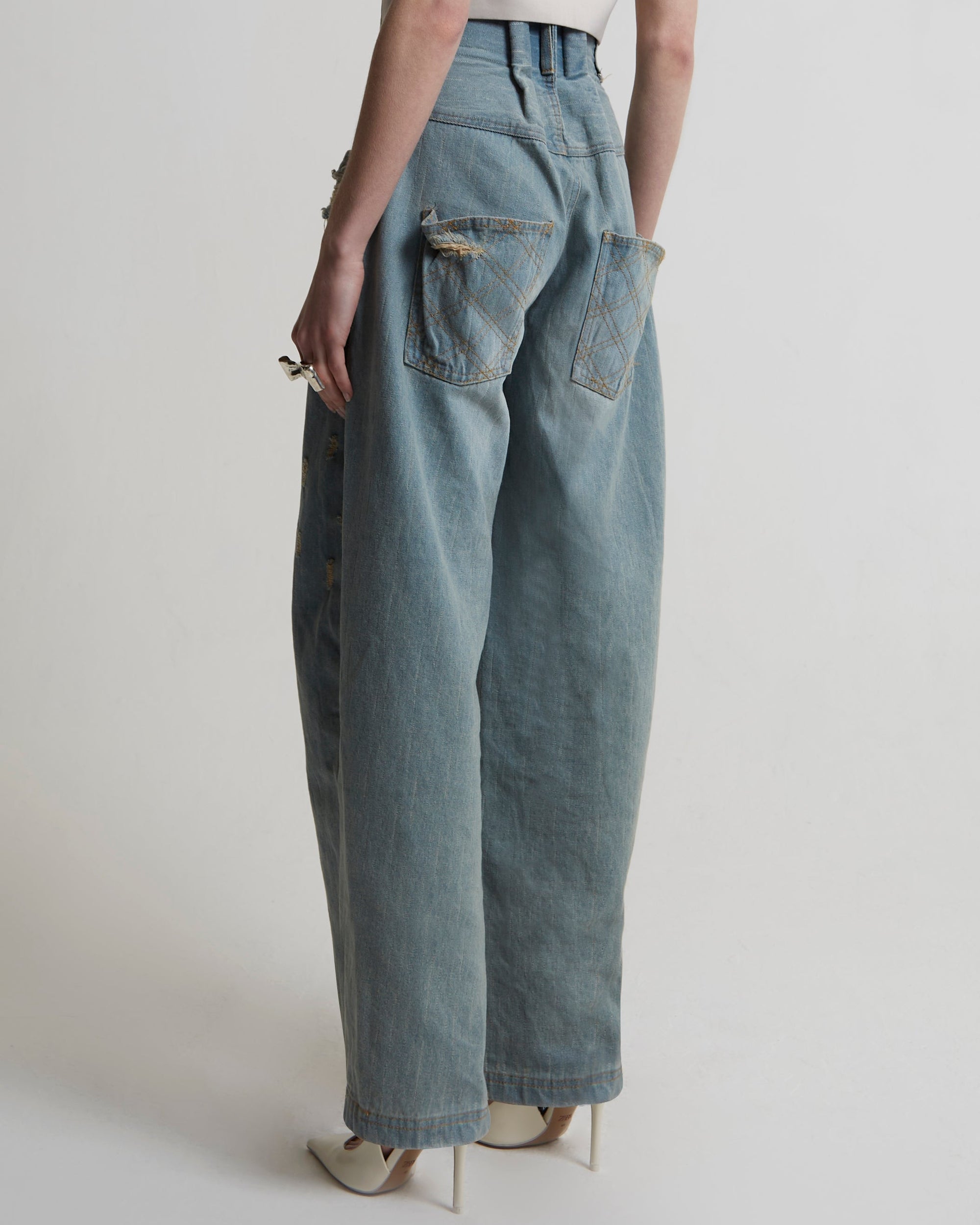 High-Rise Cocoon Jeans | Light Blue