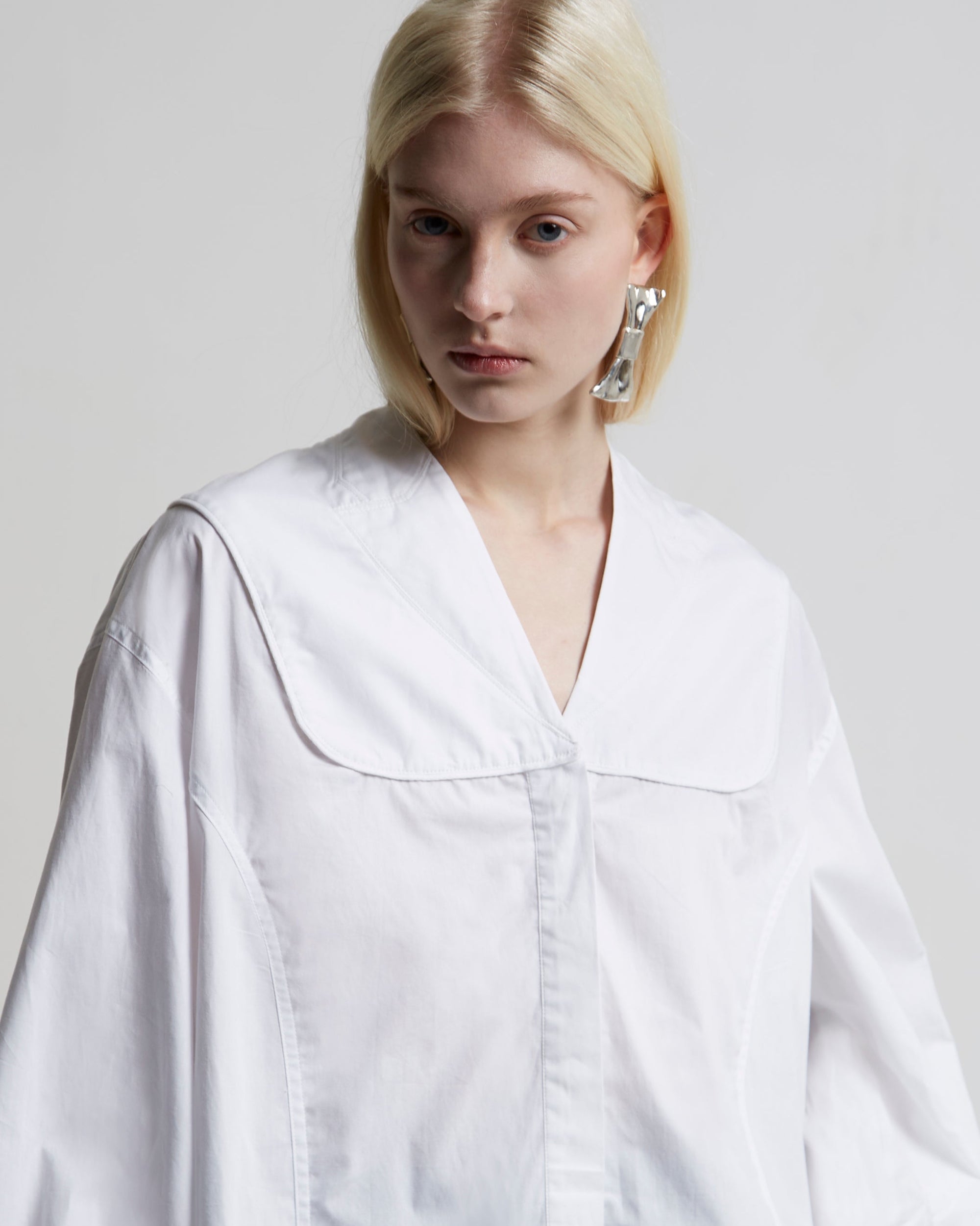 Oversized Sailor Collar Shirt