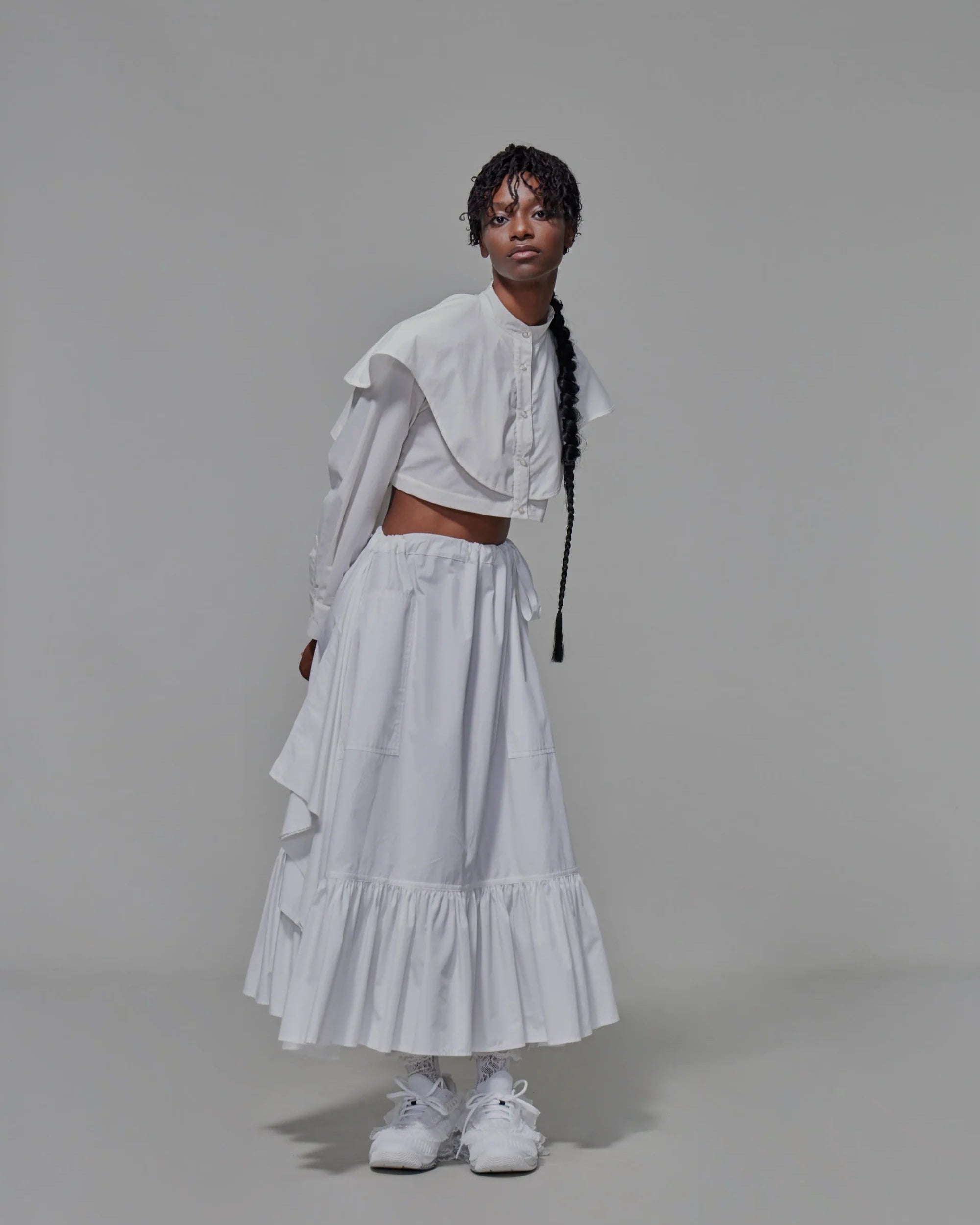 Two-way Cape Wallflower Shirt