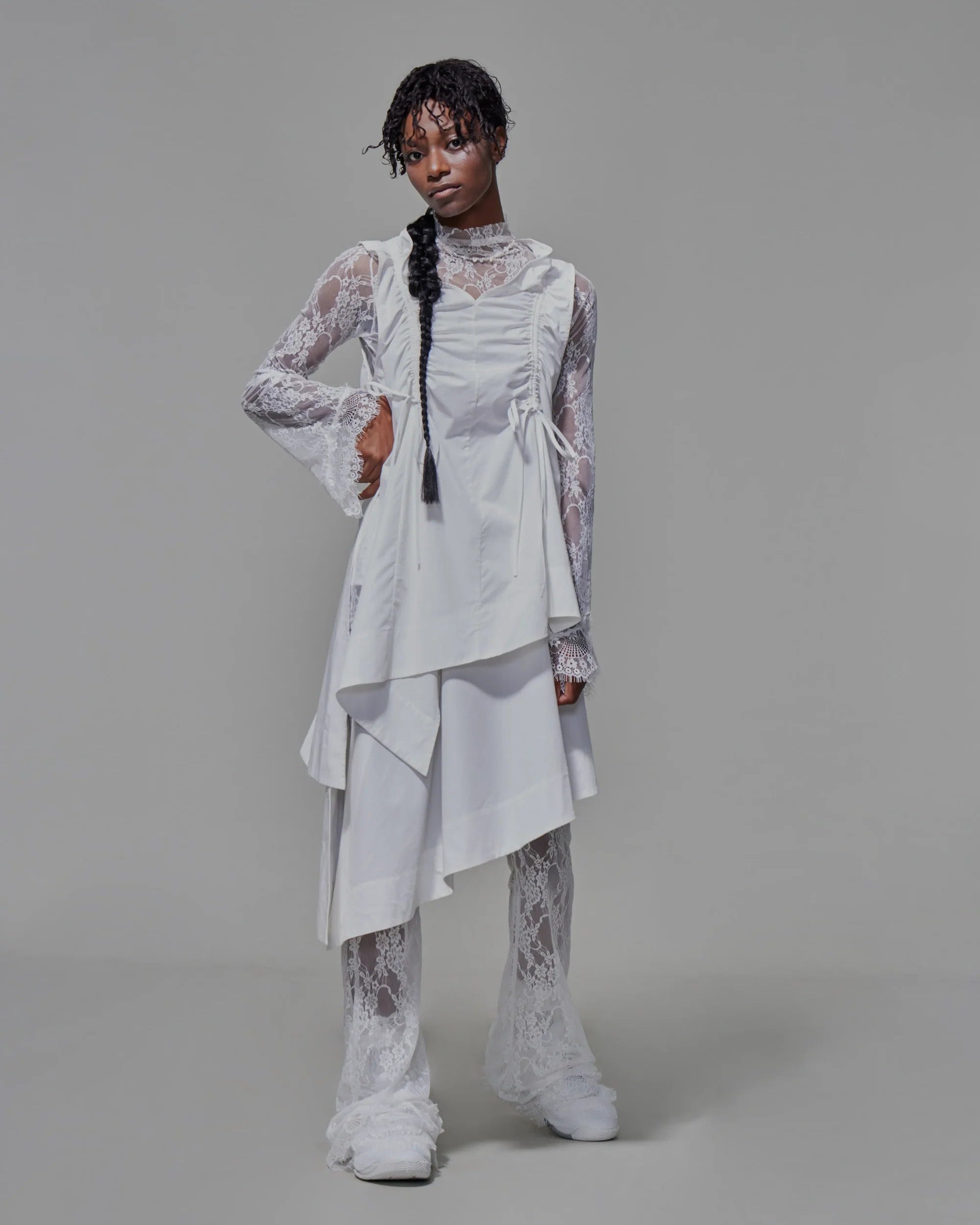 Two-piece Apron Vest | White