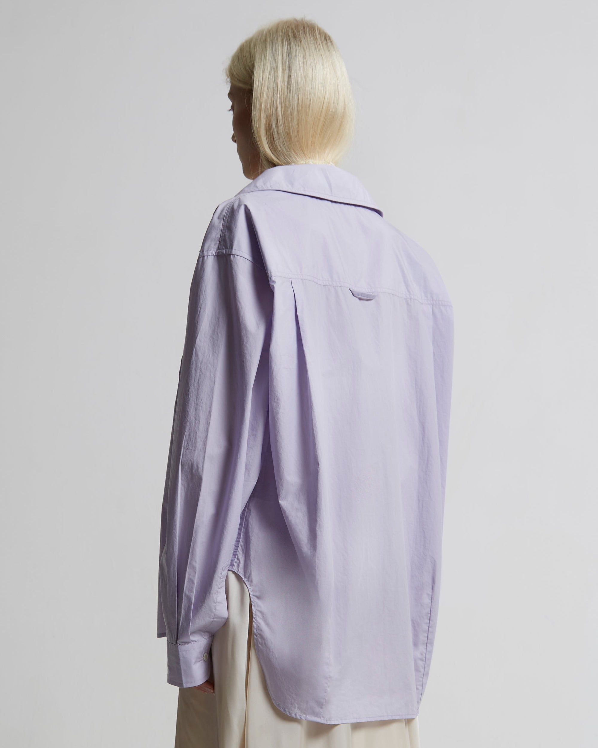 Convertible Collar Shirt | Light Purple