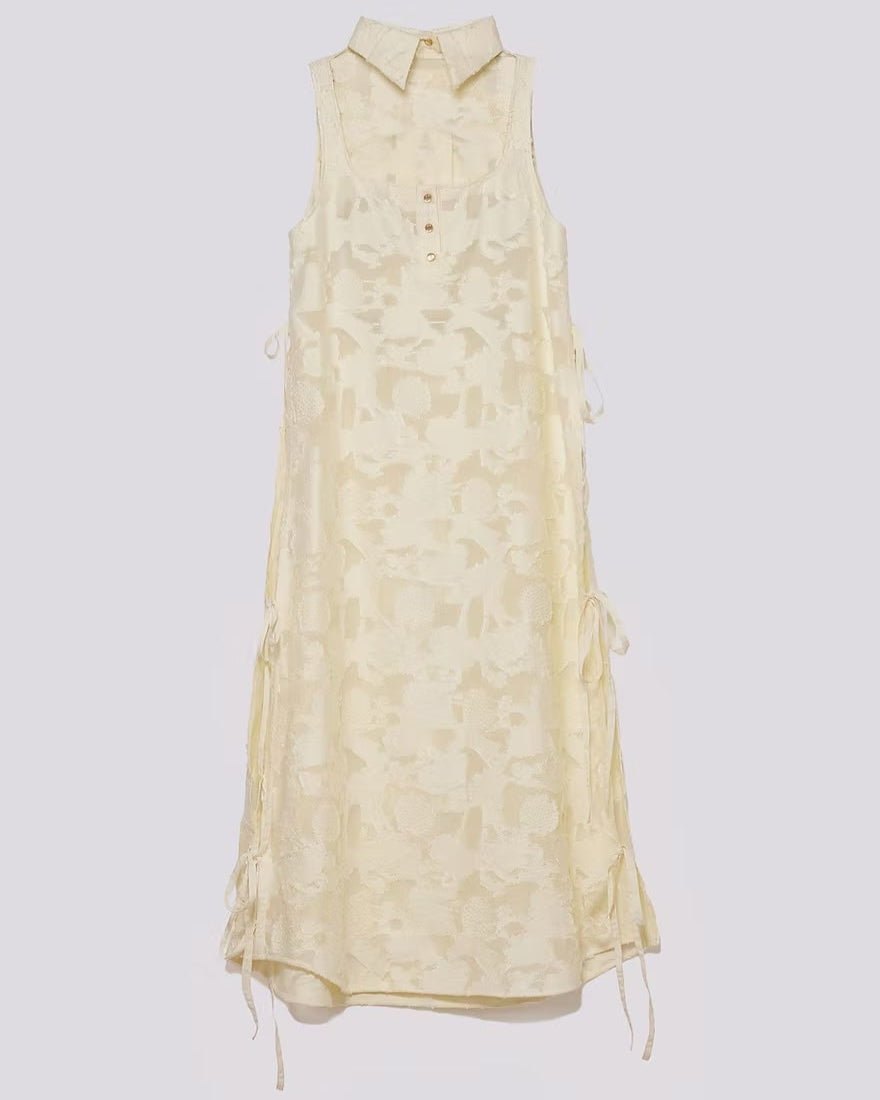 カットアウトカラー ワンピース