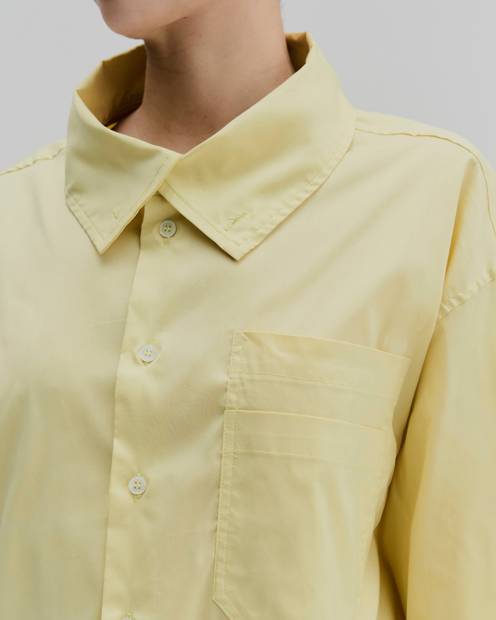 Convertible Collar Shirt | Yellow-Green