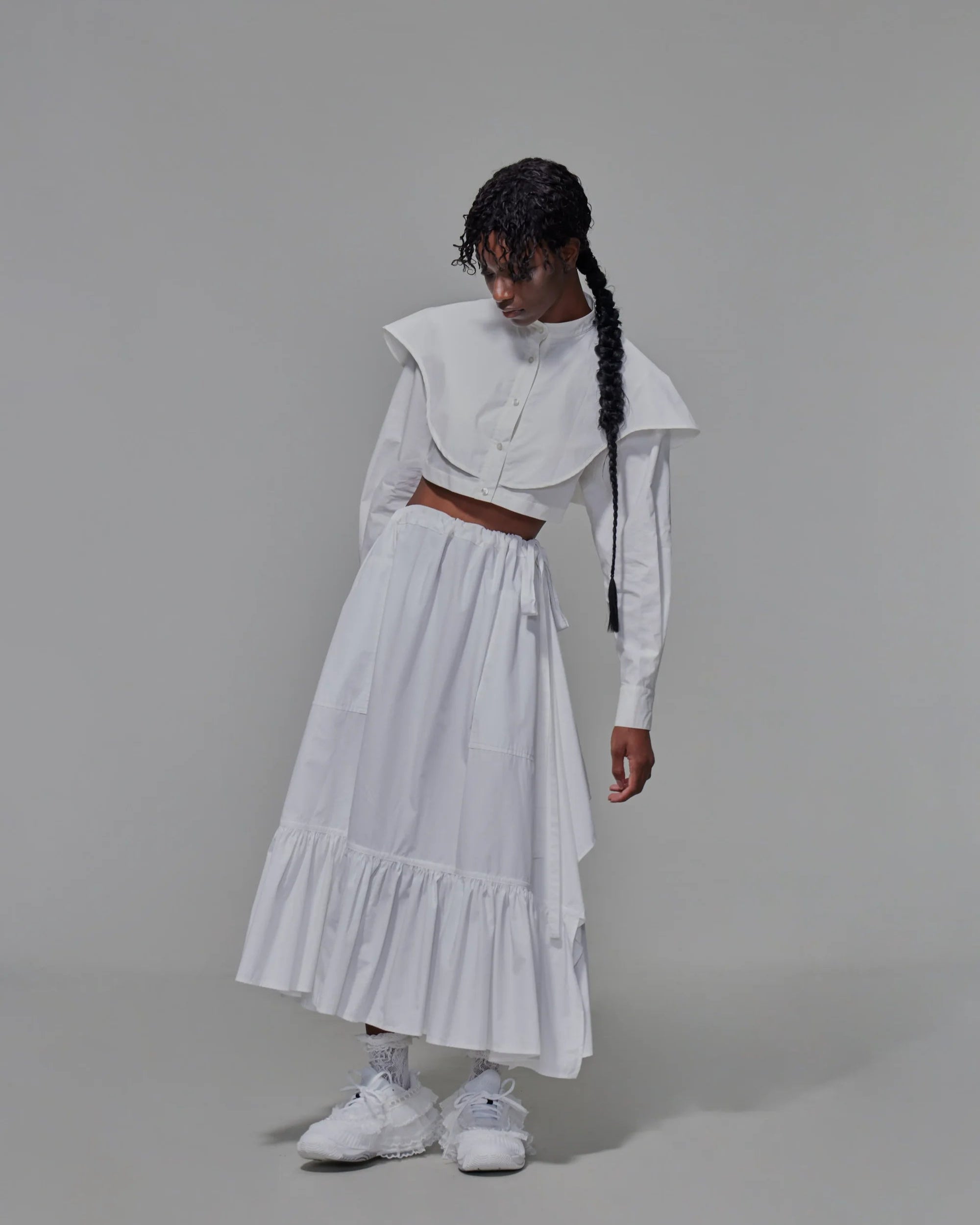 Two-way Cape Wallflower Shirt