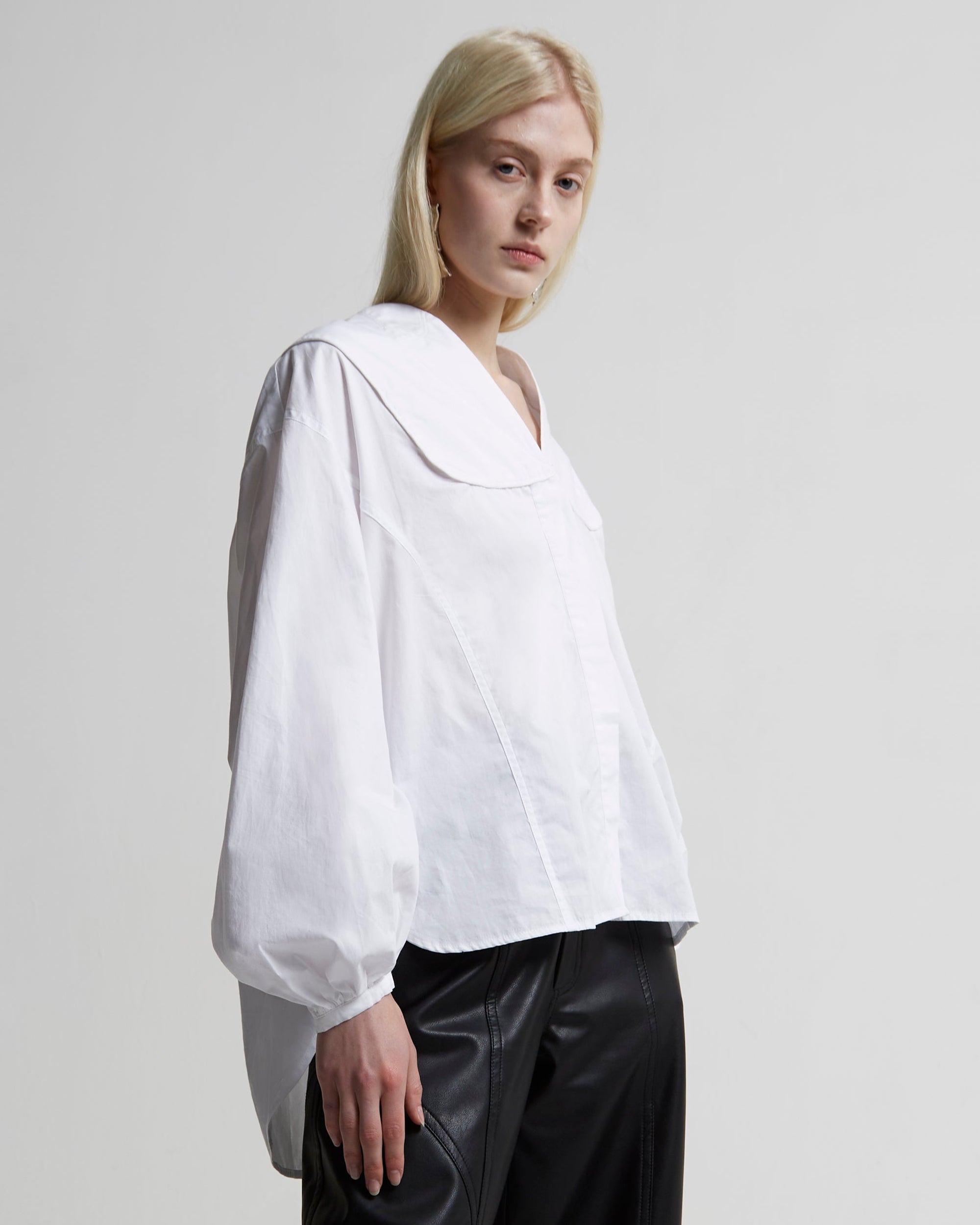 Oversized Sailor Collar Shirt