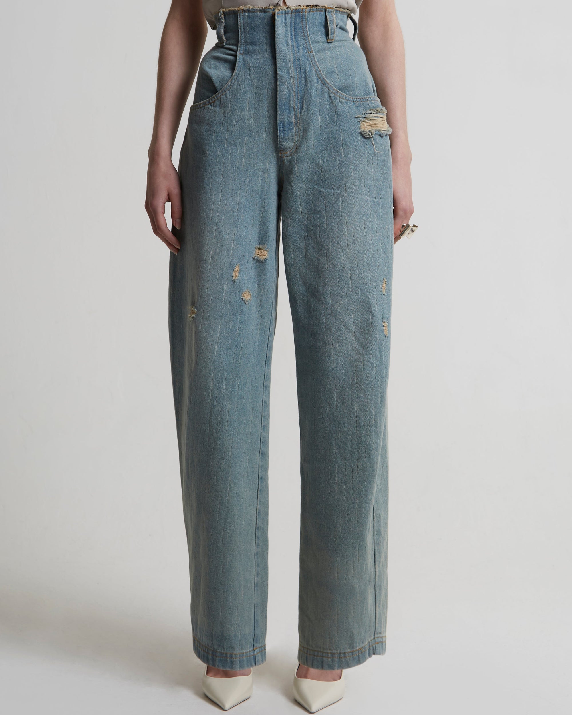 High-Rise Cocoon Jeans | Light Blue