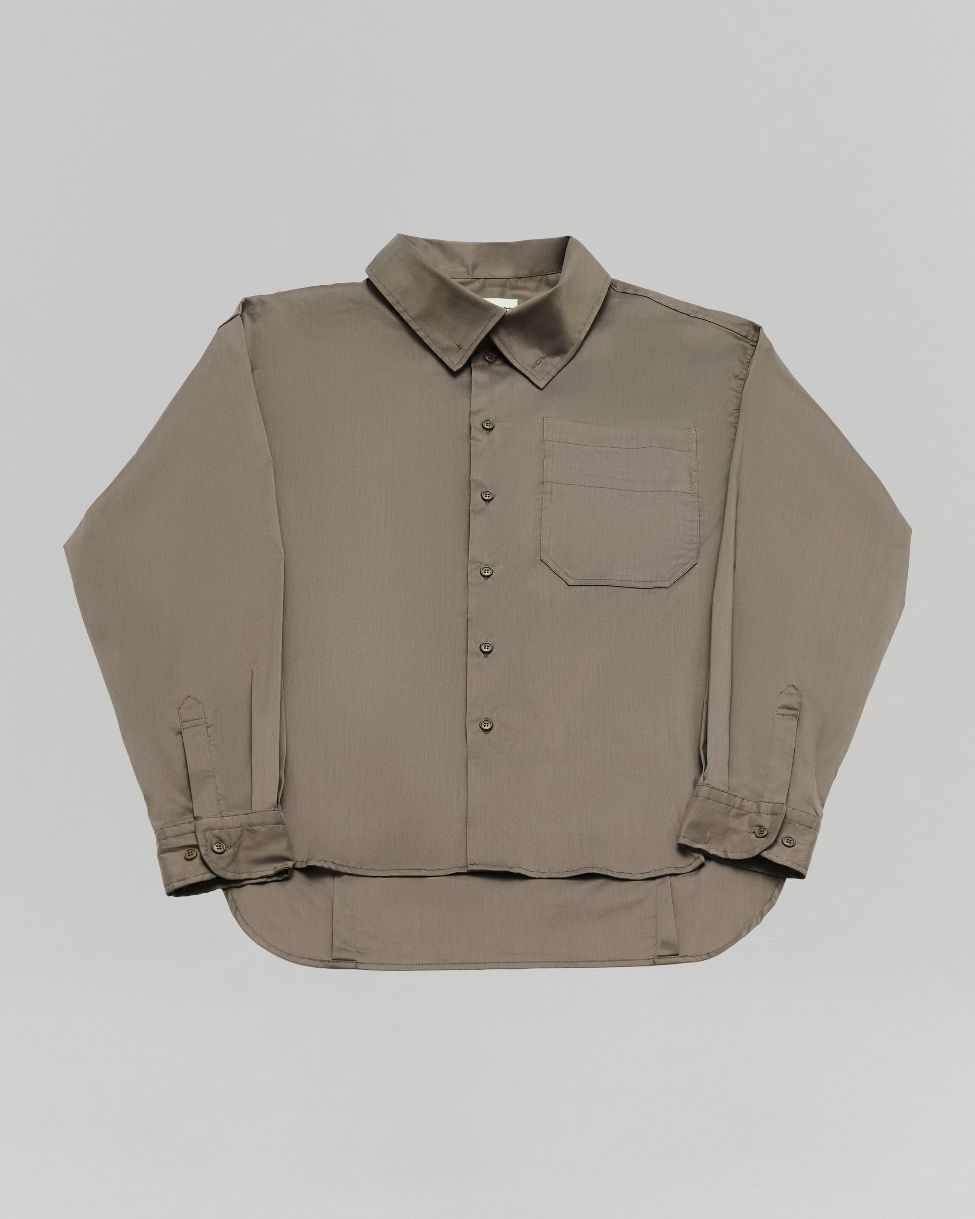 Convertible Collar Shirt | Sage Green