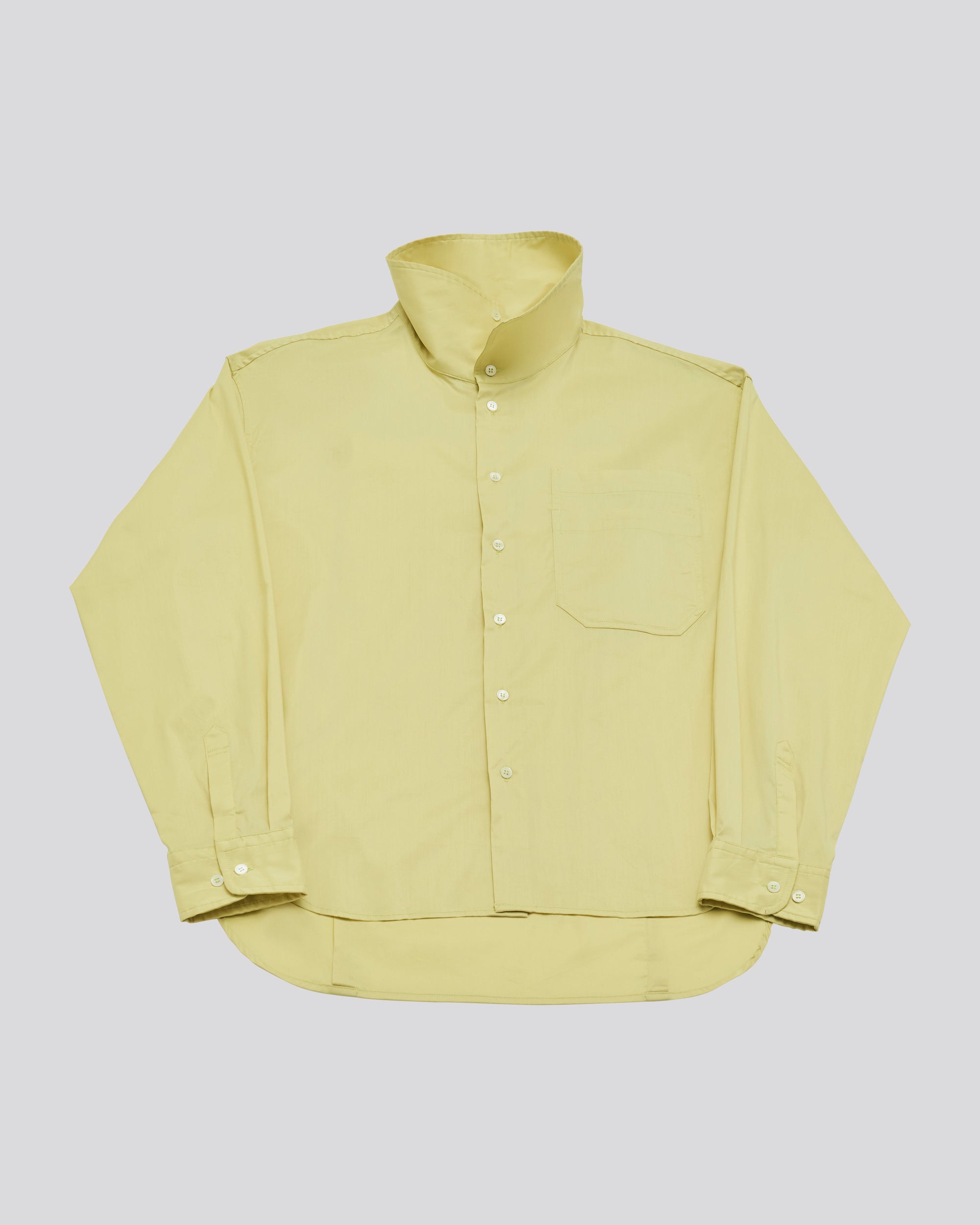 Convertible Collar Shirt | Yellow-Green