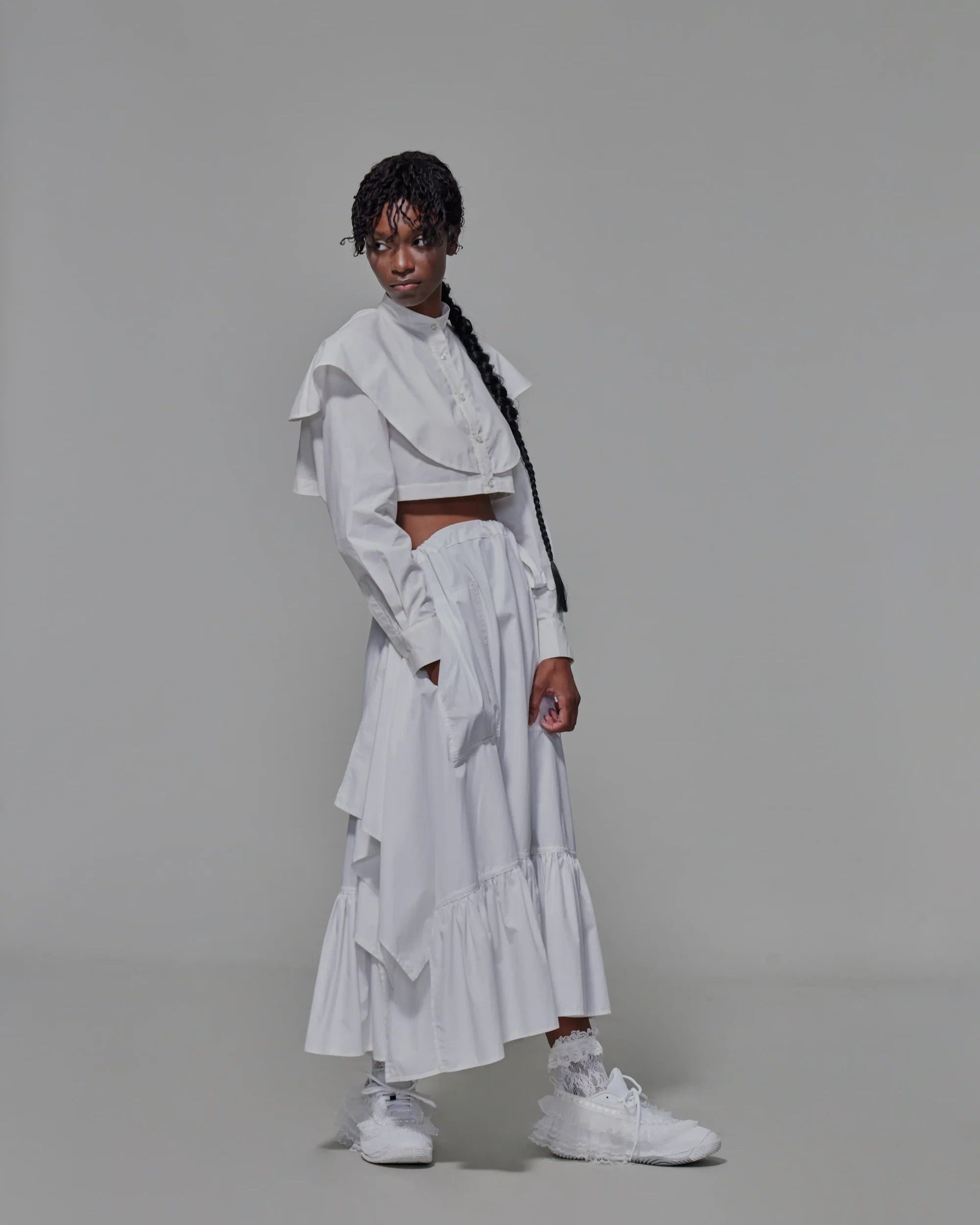 Two-way Cape Wallflower Shirt