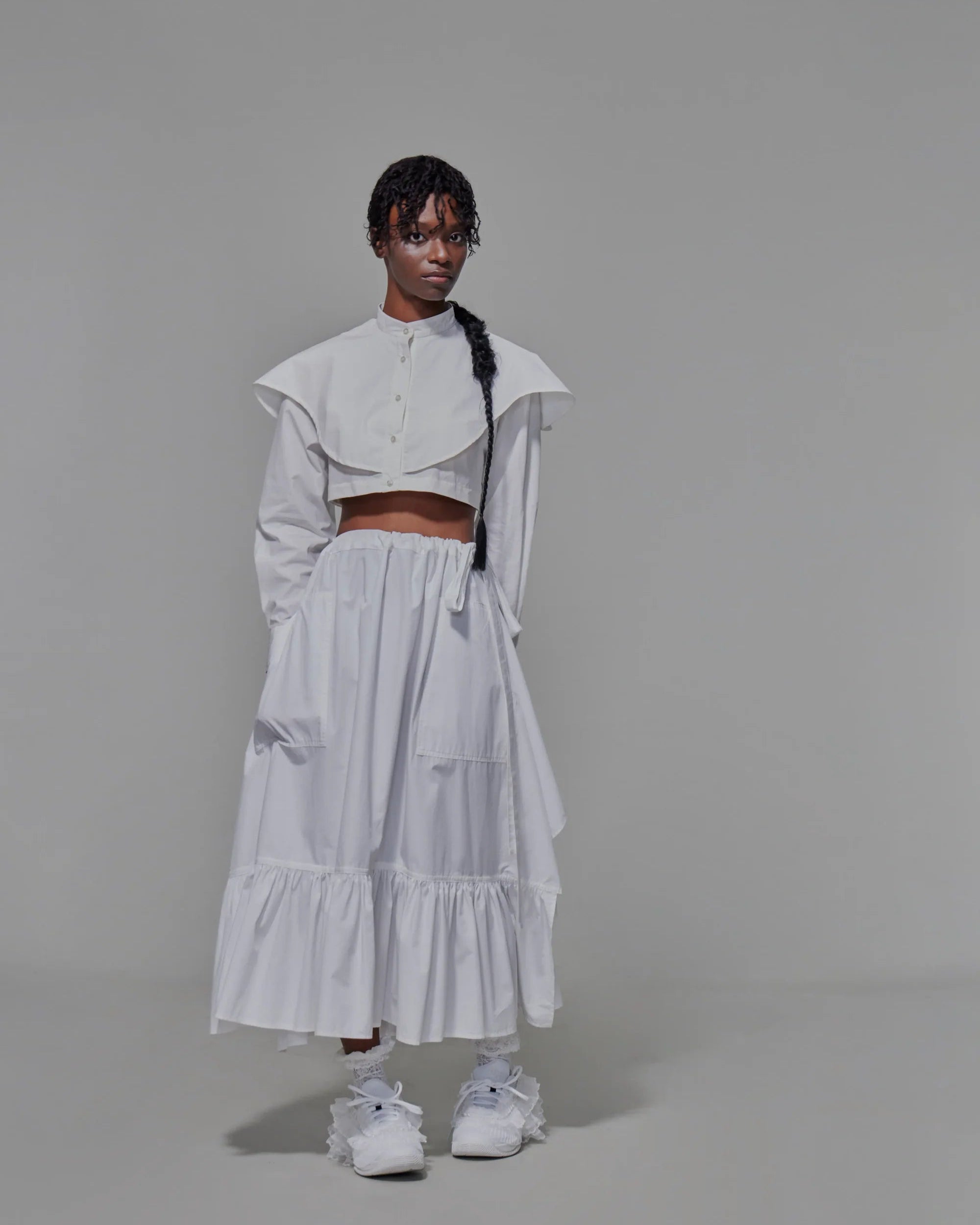 Two-way Cape Wallflower Shirt