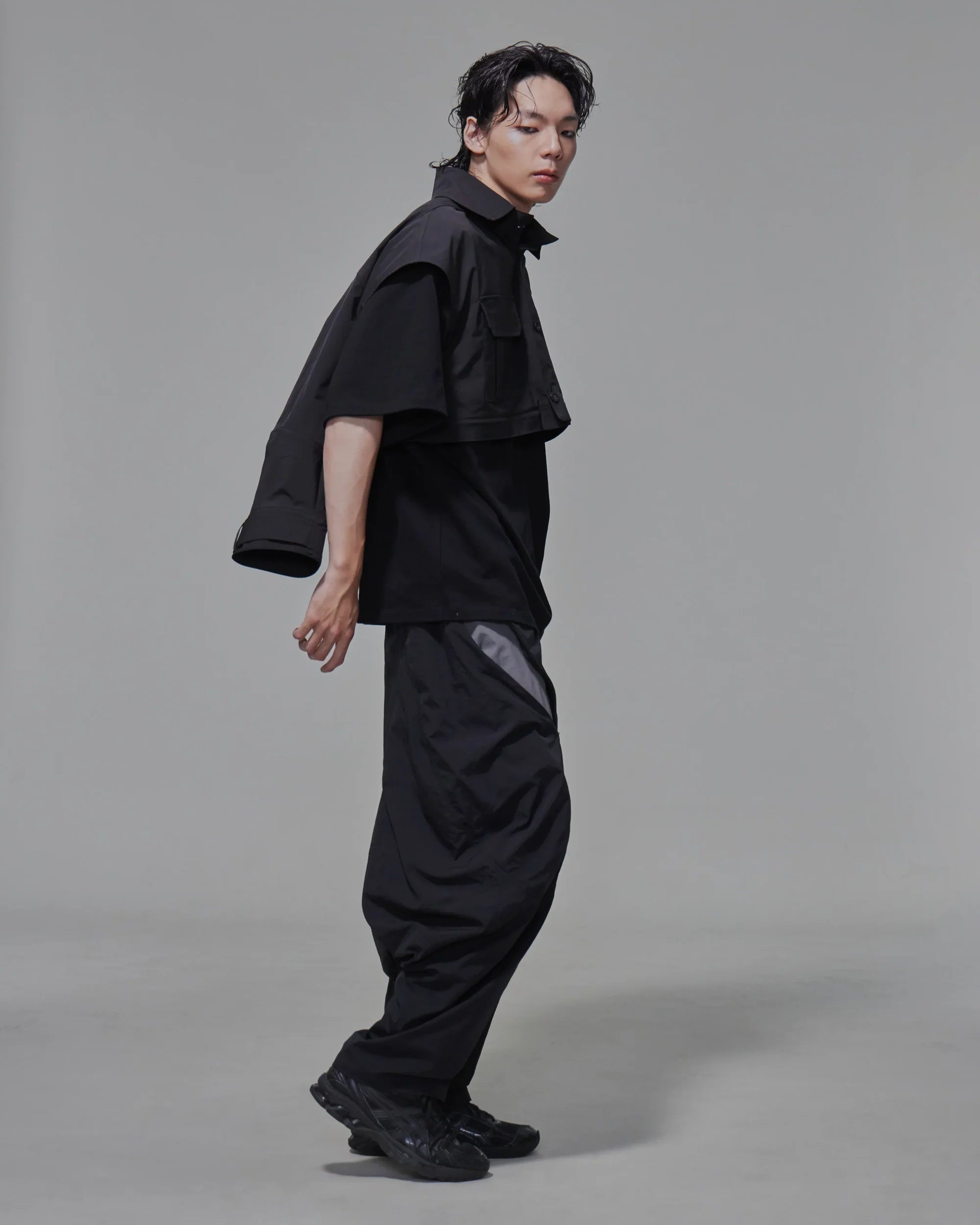 Oversized multi-way Field Jacket Black