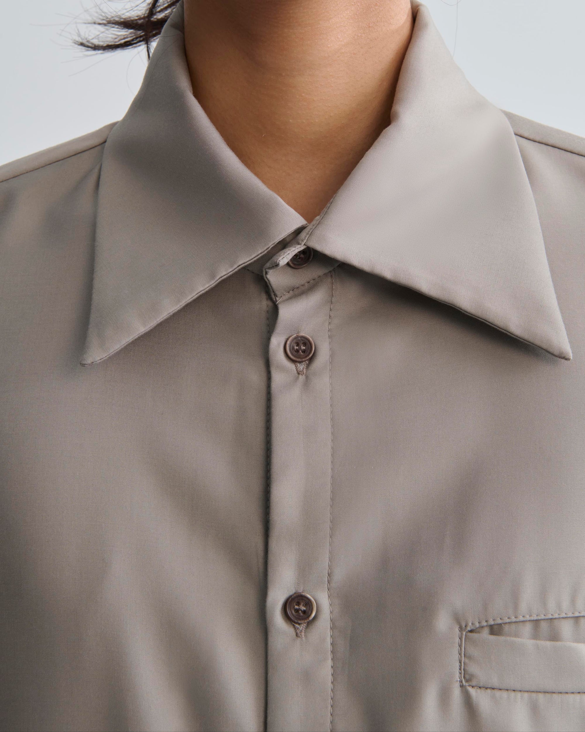 ドローストリングスリーブ シャツ