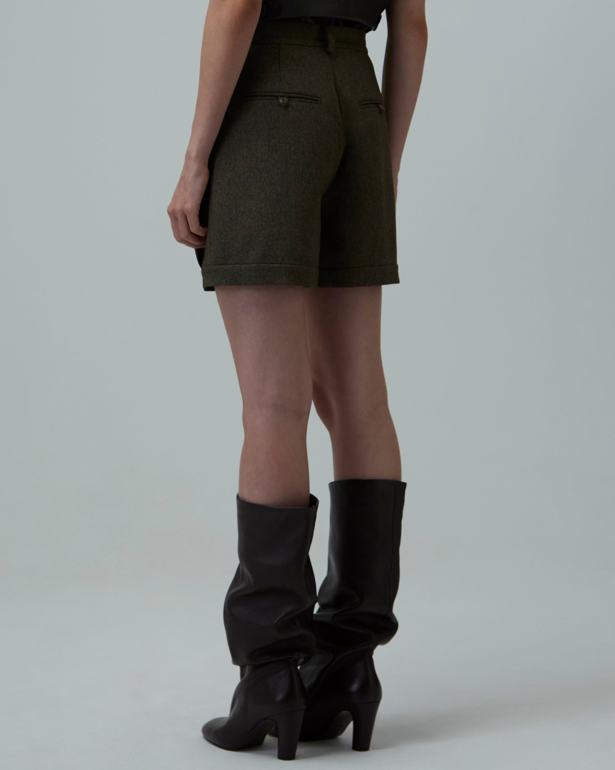 Tailored Shorts | Olive Green