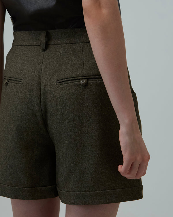 Tailored Shorts | Olive Green