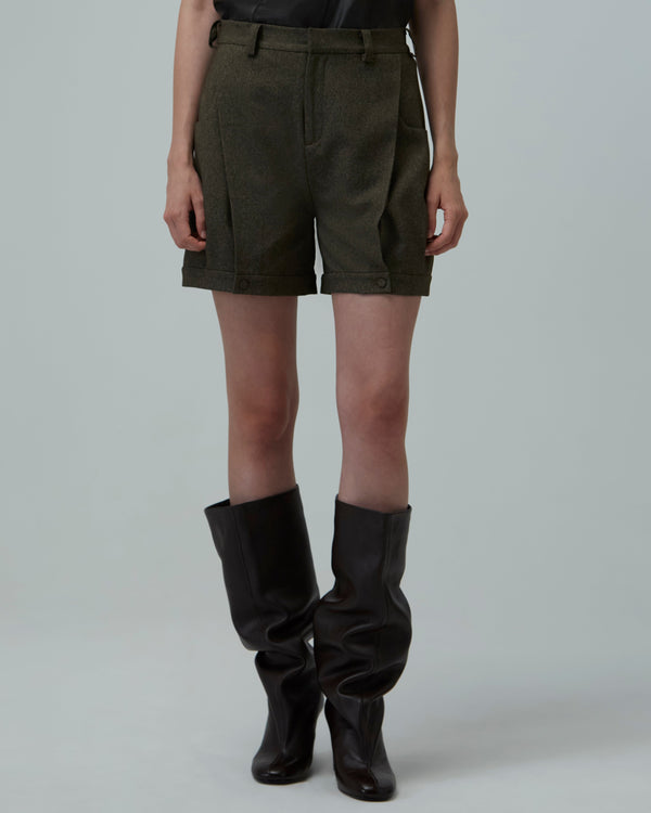 Tailored Shorts | Olive Green