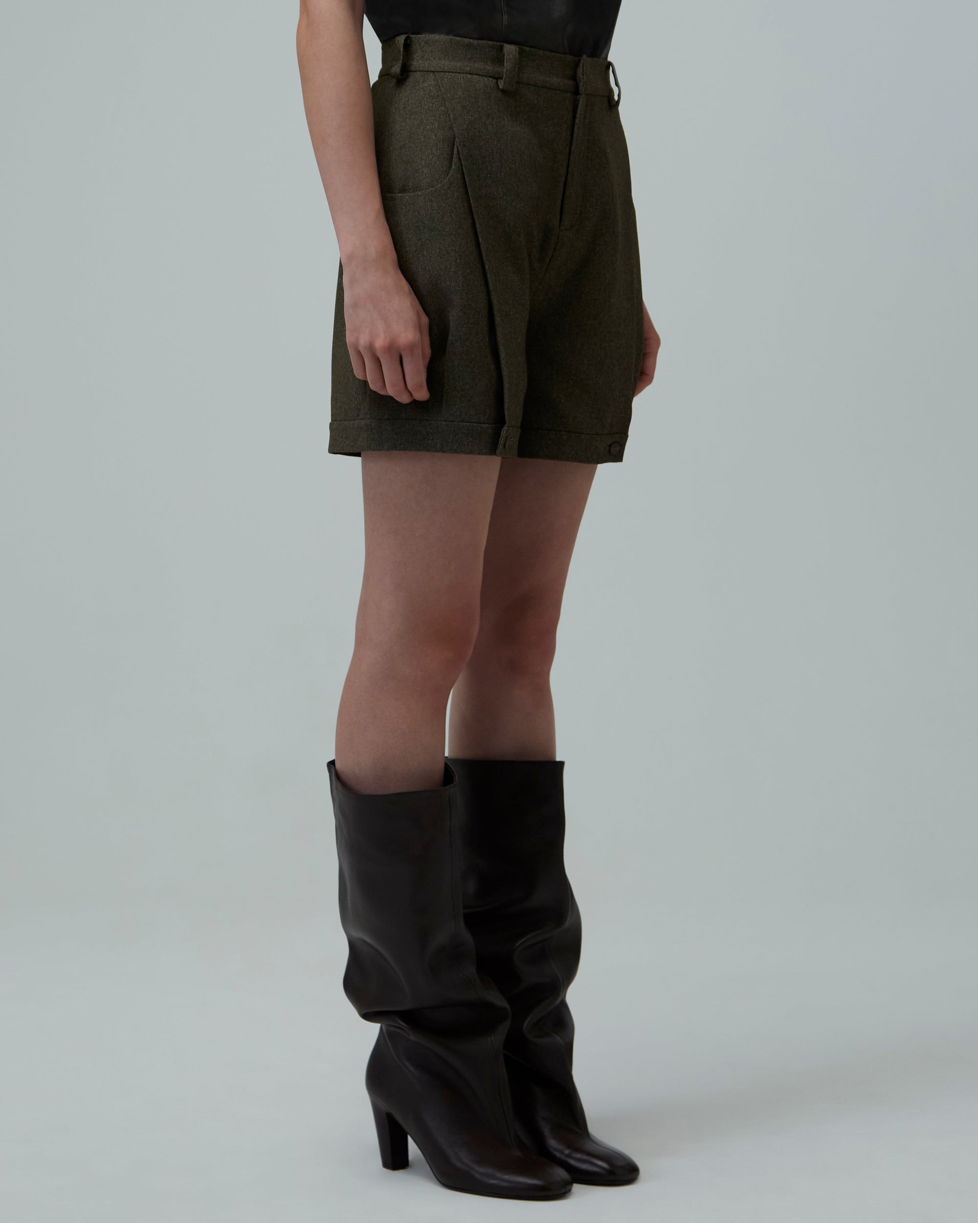 Tailored Shorts | Olive Green