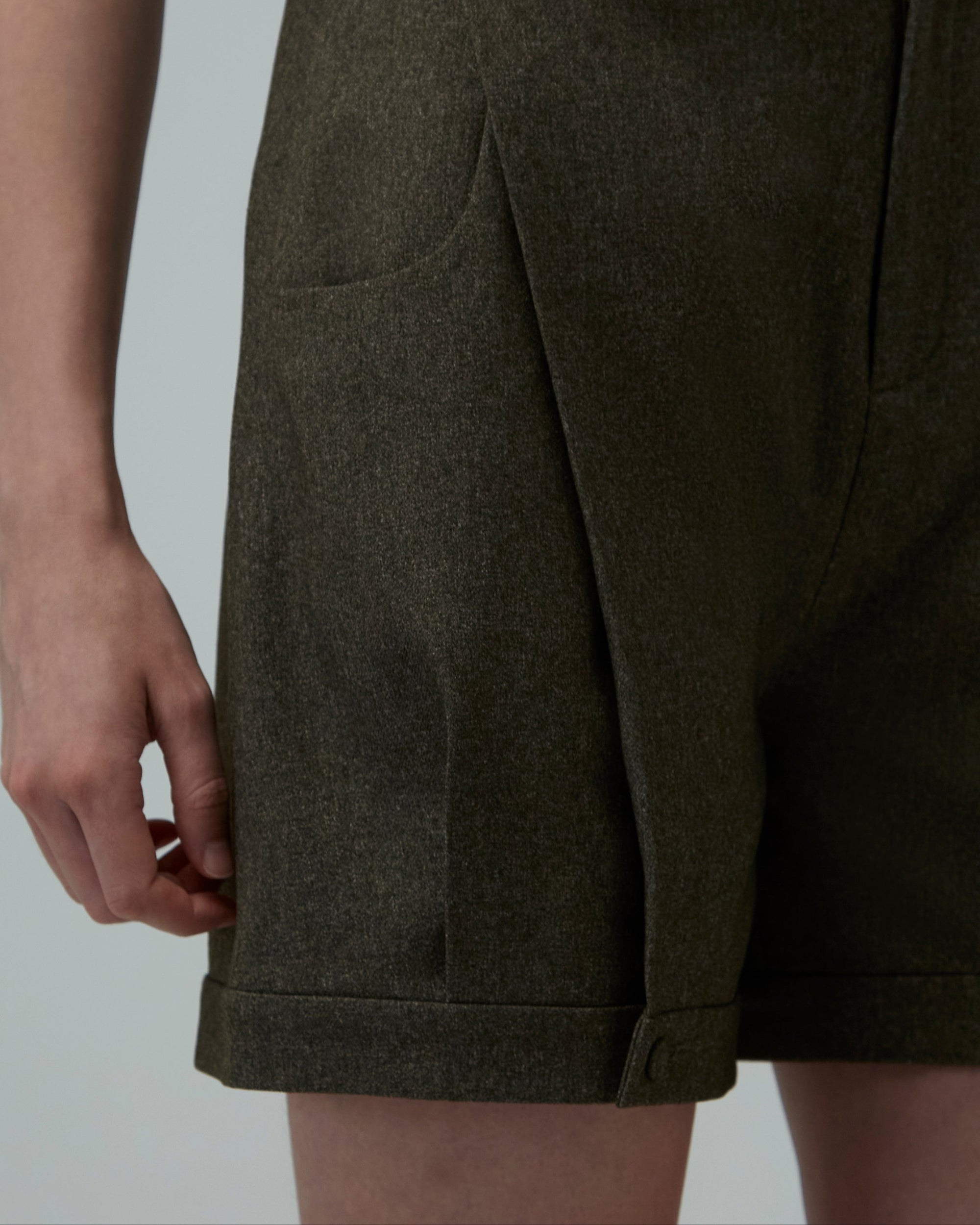 Tailored Shorts | Olive Green