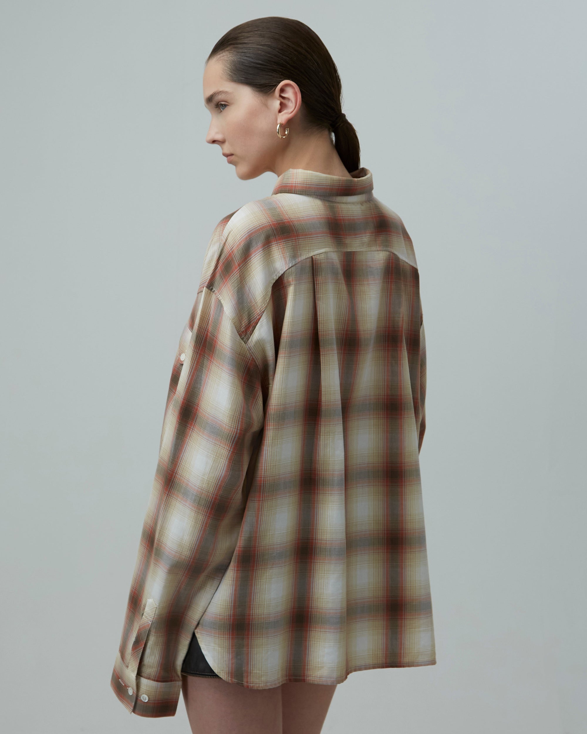 Oversized Overshirt | Beige-Brown
