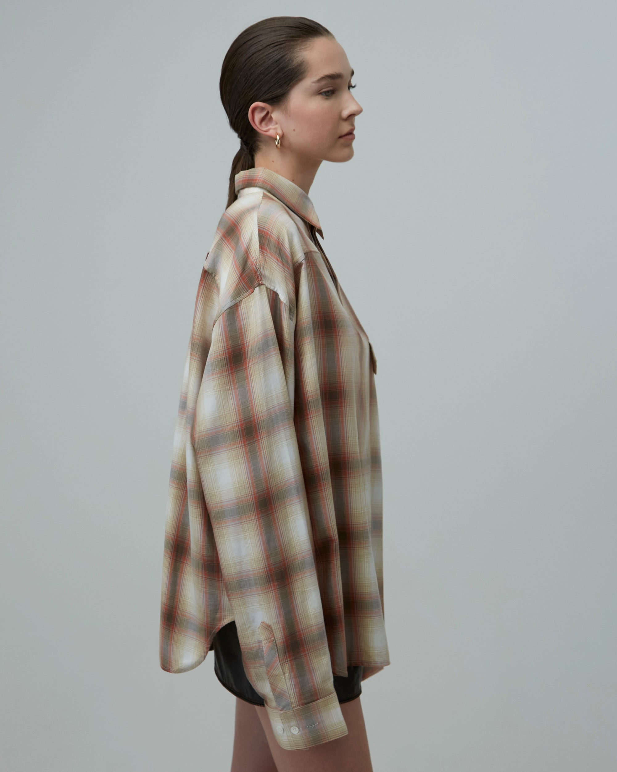 Oversized Overshirt | Beige-Brown