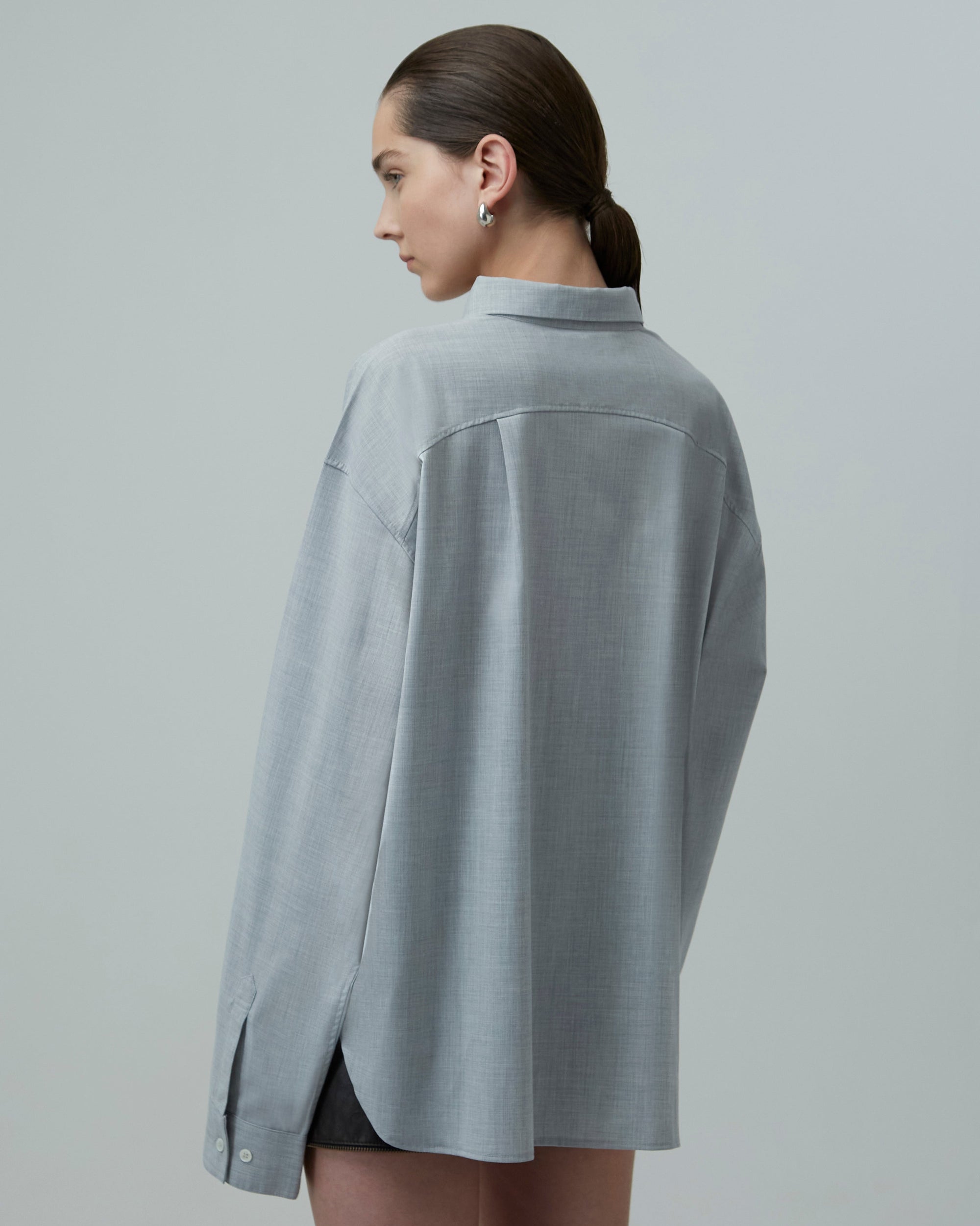 Oversized Overshirt | Light Gray