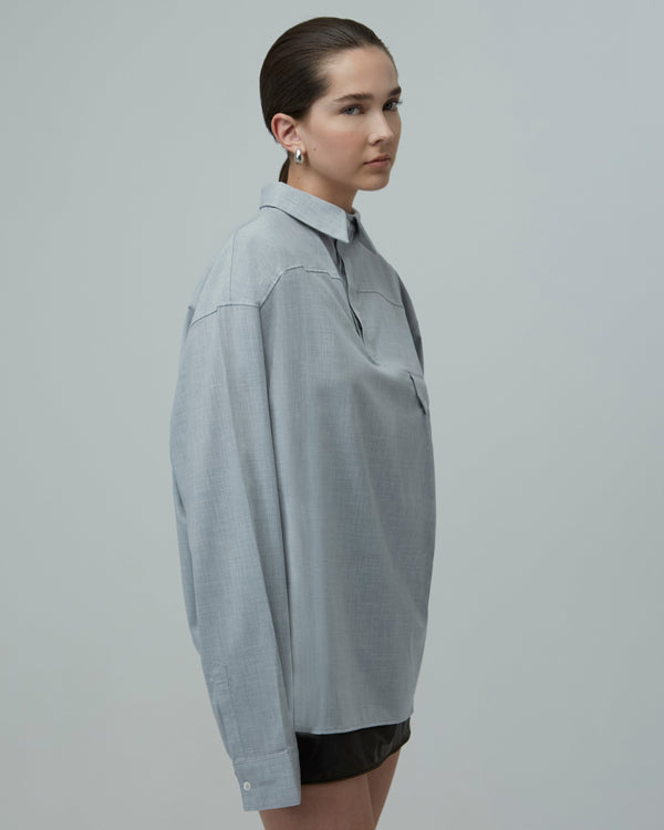 Oversized Overshirt | Light Gray