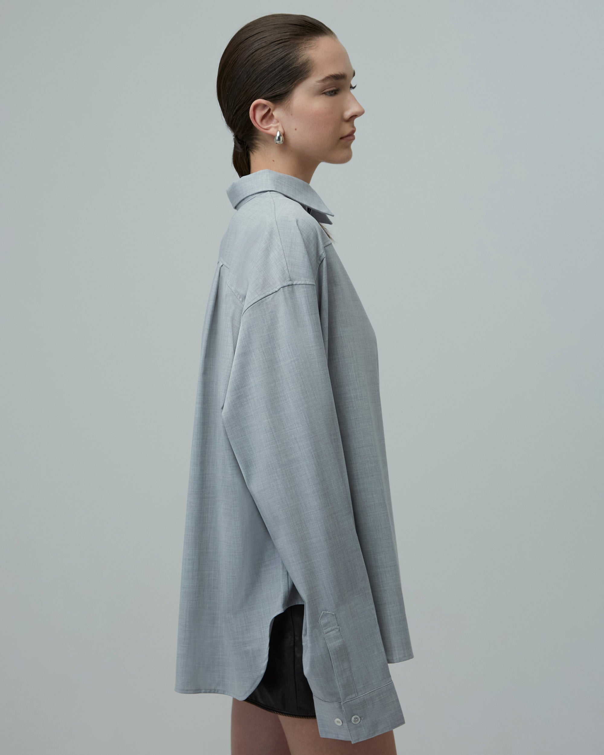 Oversized Overshirt | Light Gray