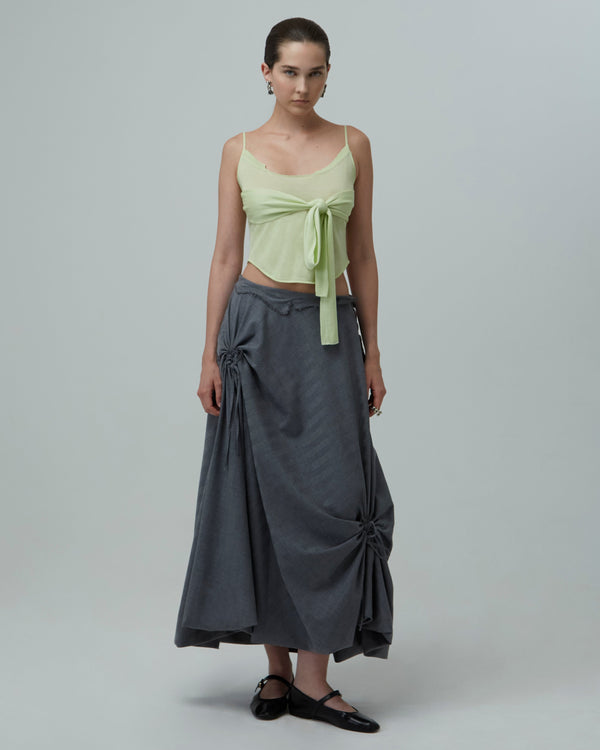 Tie-Front Knit Top | Pale Green