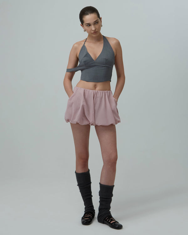 Bubble Cotton Shorts | Pink
