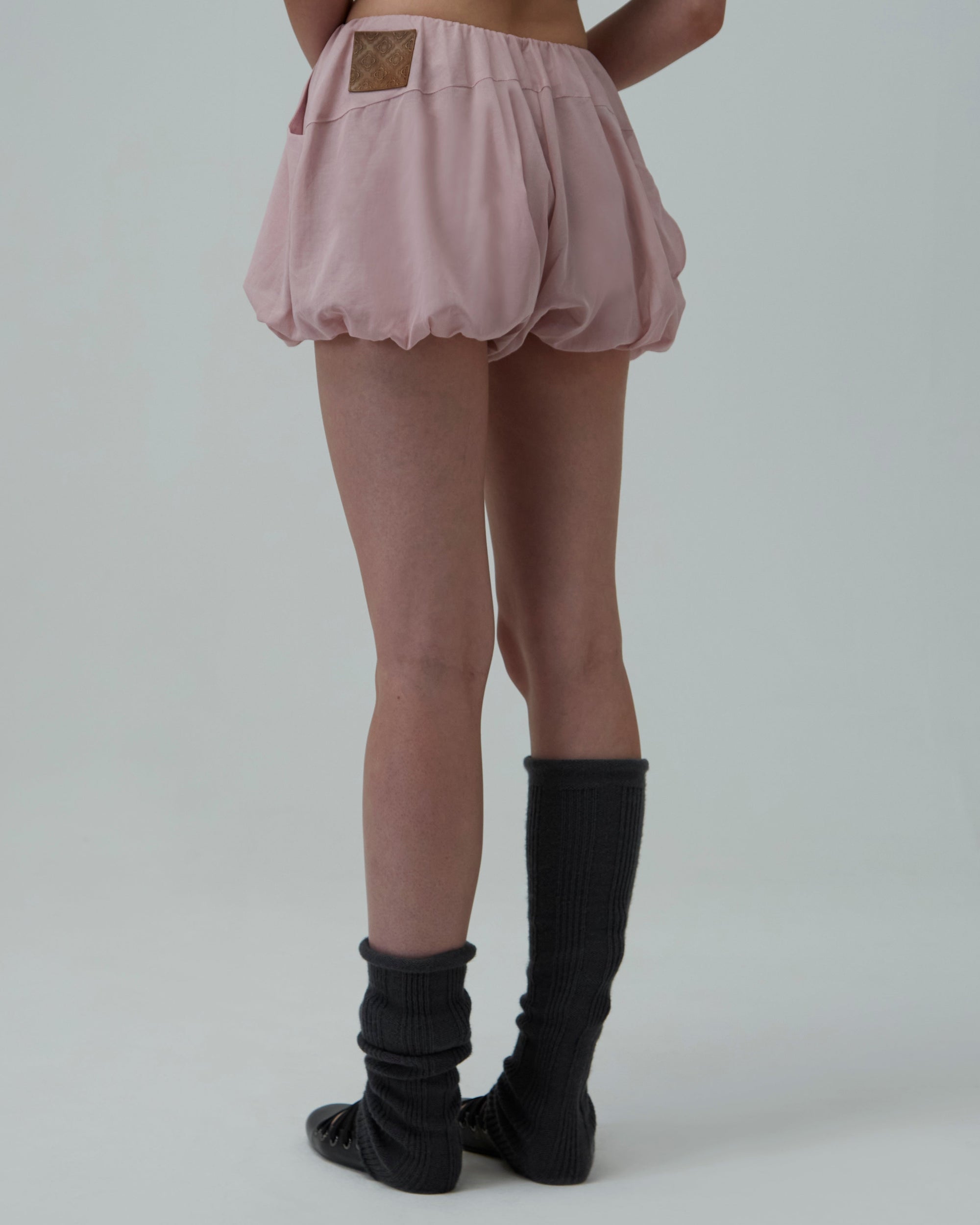 Bubble Cotton Shorts | Pink