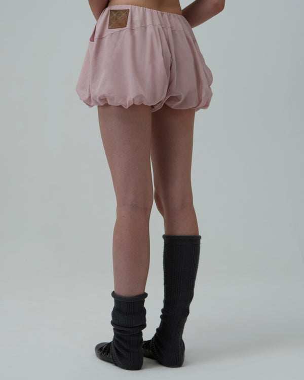 Bubble Cotton Shorts | Pink