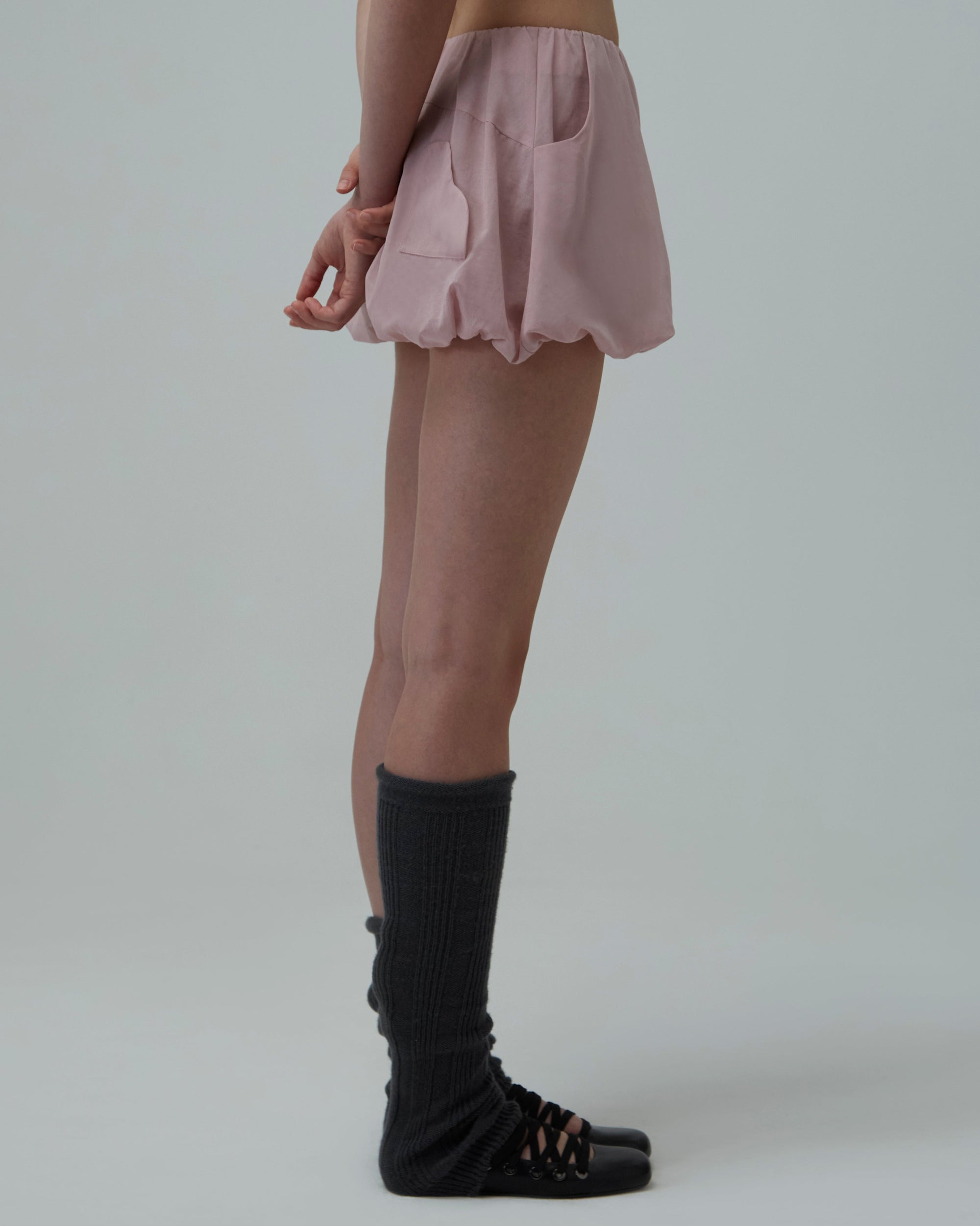 Bubble Cotton Shorts | Pink