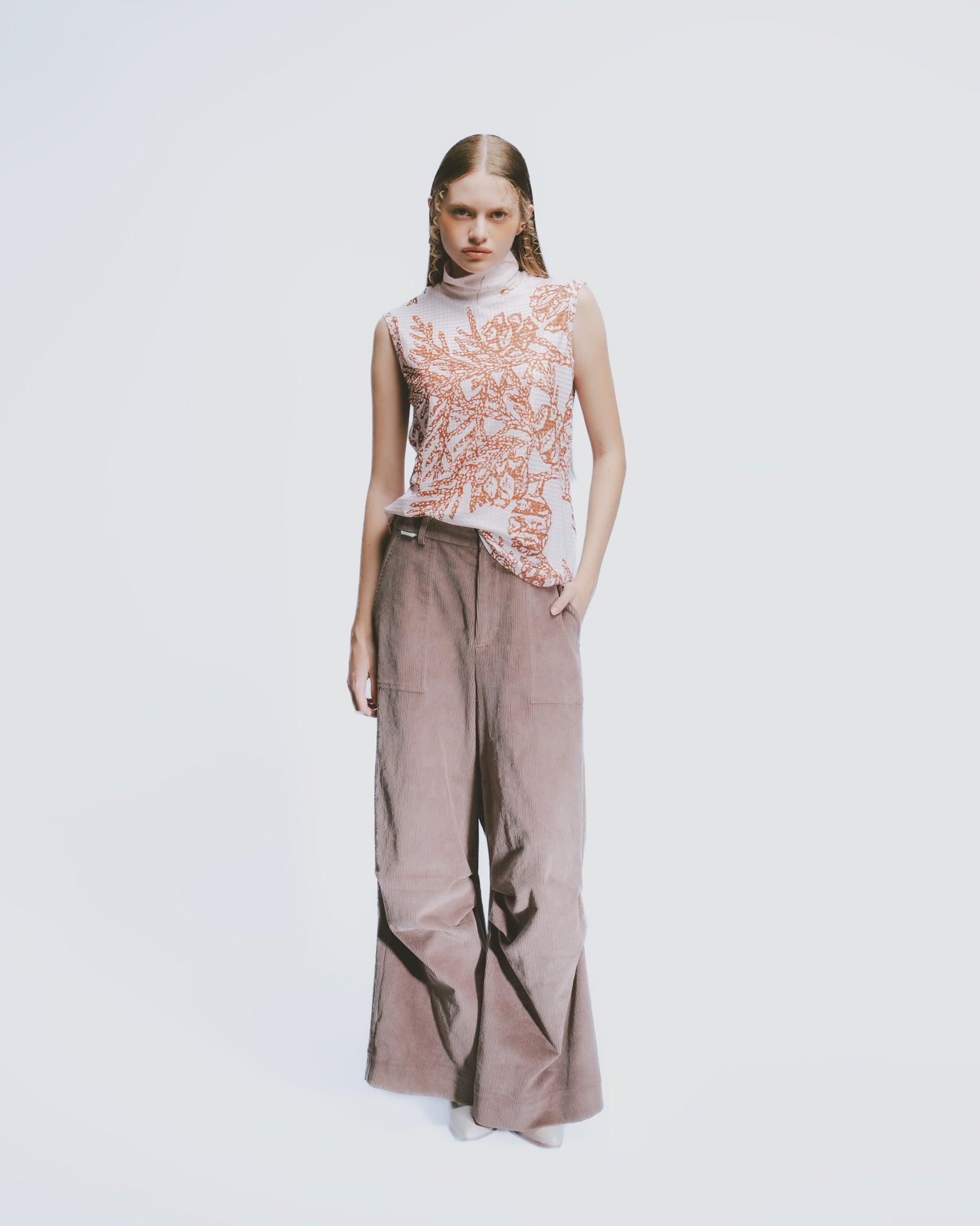 コーデュロイカーゴパンツ｜Purple